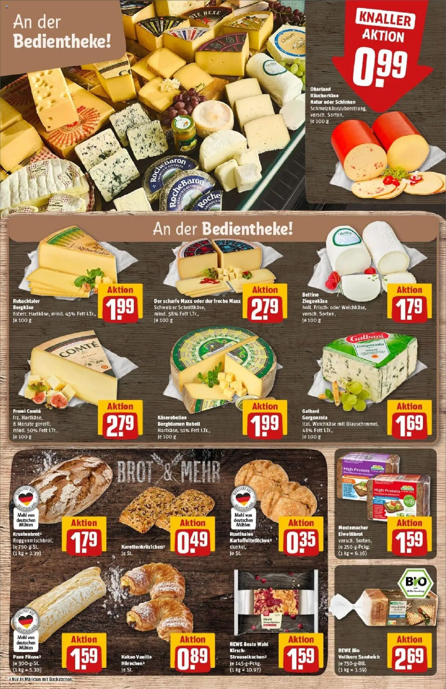 Rewe prospekt Mannheim	 – gültig ab 26.10.2025 | Seite: 13 | Produkte: Mehl, Ziegenkäse, Pane, Schinken