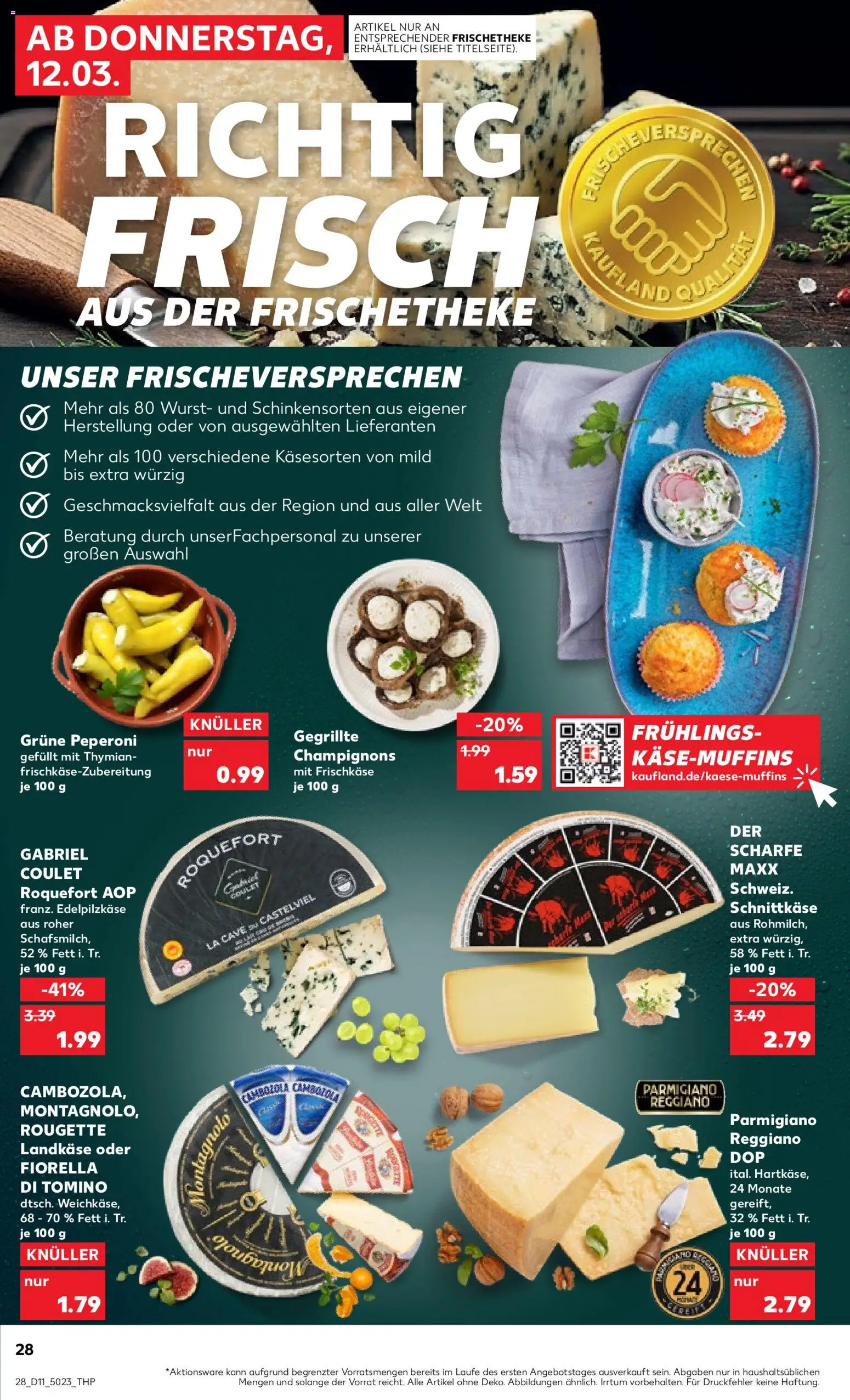 Kaufland Prospekt Völklingen	 – gültig ab 12.03.2026 | Seite: 28 | Produkte: Champignons, Wurst, Frischkase