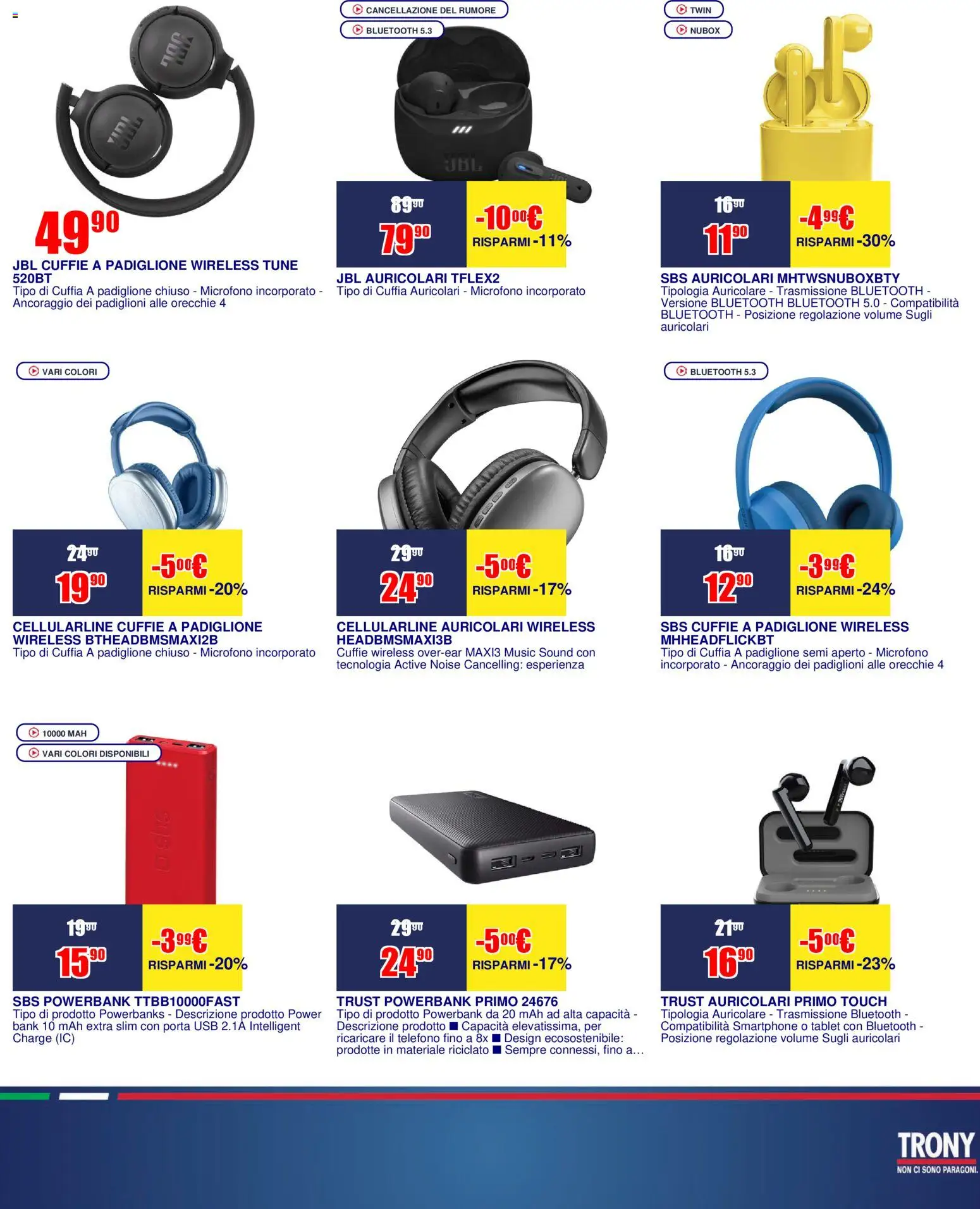Volantino Trony del 16.04.2026 | Pagina: 17 | Prodotti: Smartphone, Tablet, Microfono, USB