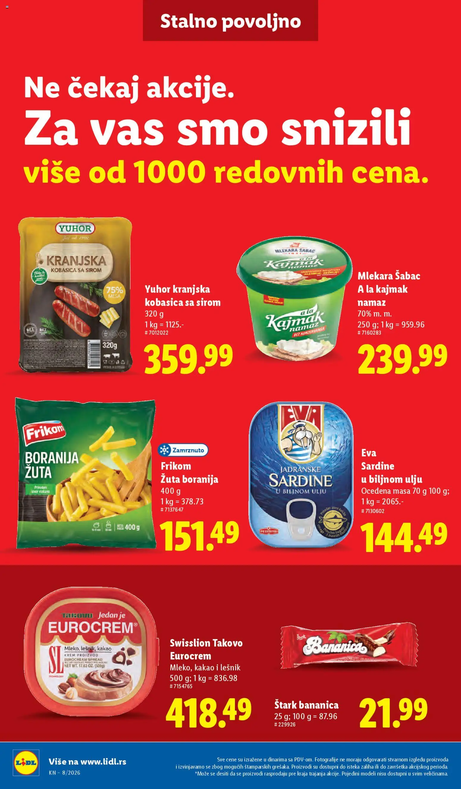 Lidl katalog - važi od 19.02.2026 | Strana: 38 | Proizvode: Boranija, Eurocrem, Kobasica, Kajmak