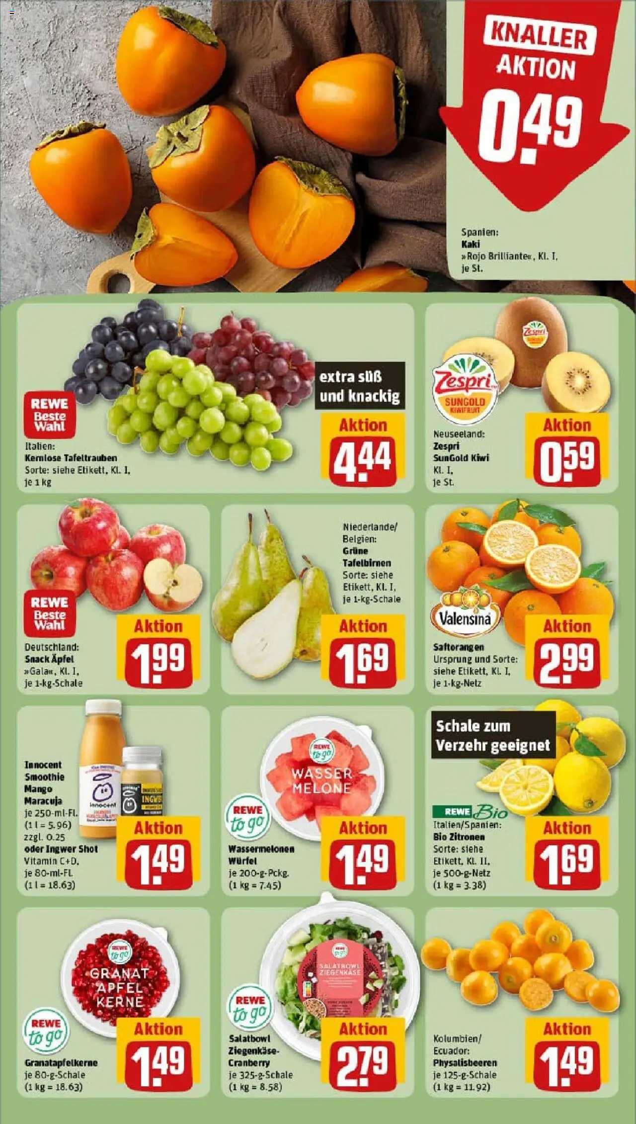 Rewe prospekt Neuss / Grimlinghaus	 – gültig ab 13.10.2025 | Seite: 6 | Produkte: Ziegenkäse, Äpfel, Wasser, Kiwi