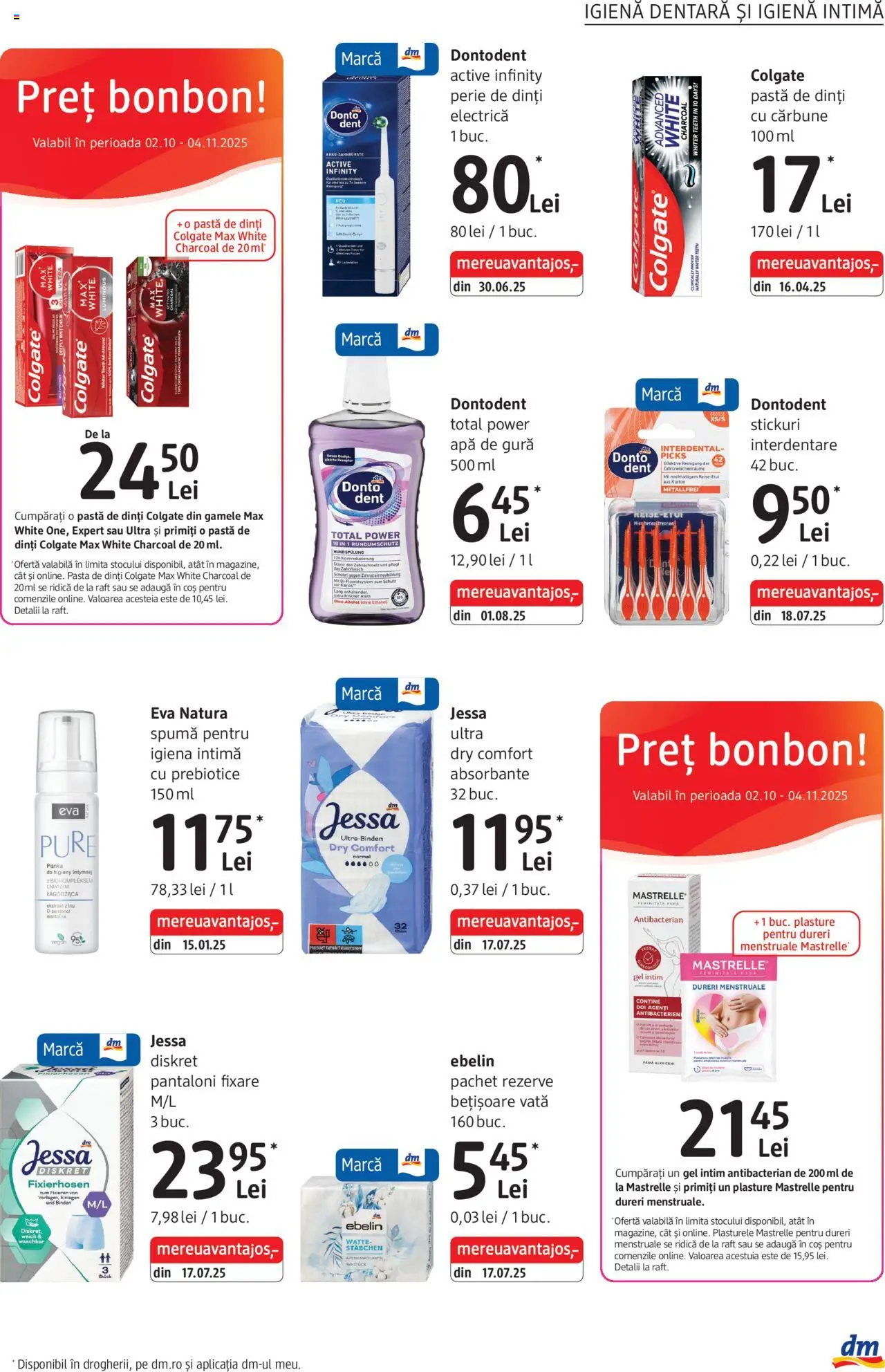 Noul catalog DM drogeriemarkt – valabil de la 02.10.2025 | Pagină: 11 | Produse: Gel intim, Tablă, Coș, Pantaloni
