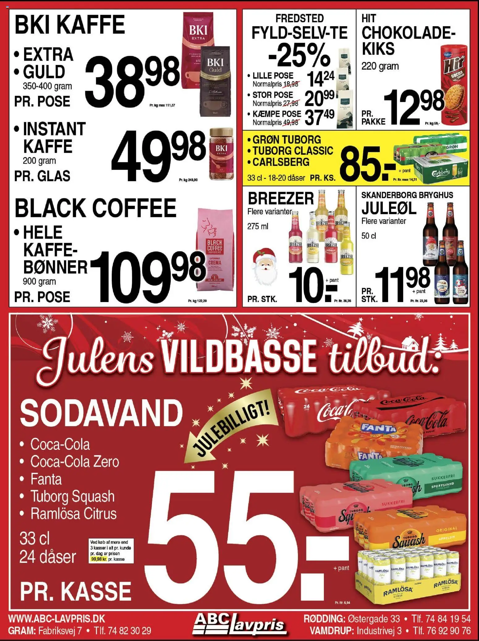 Abc Lavpris tilbudsavis – gyldig fra 03.12.2025 | Side: 3 | Produkter: Bønner, Fanta, Cola, Tuborg Squash