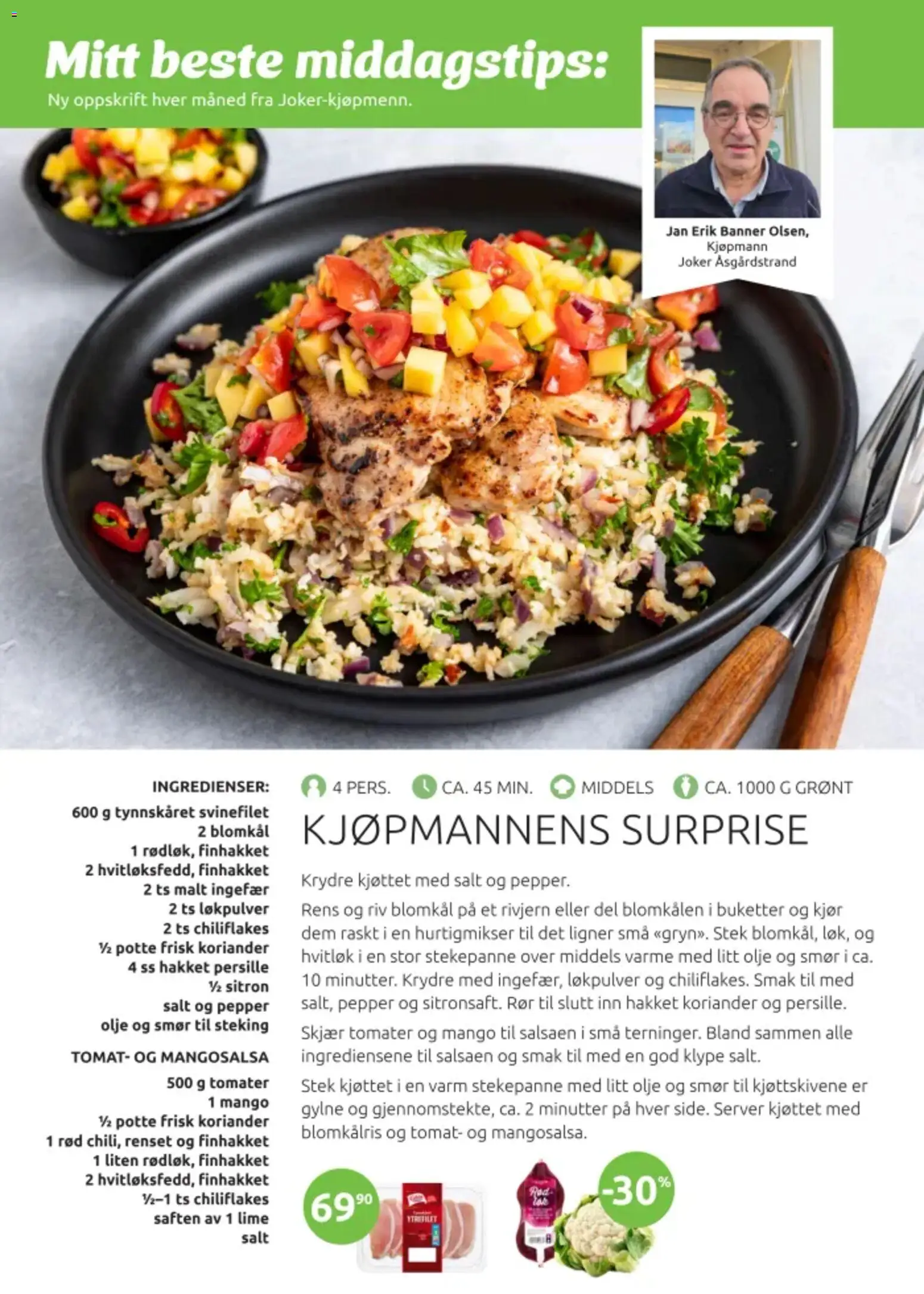 {H1} | Side: 16 | Produkter: Staffli, Smør, Mango, Форель