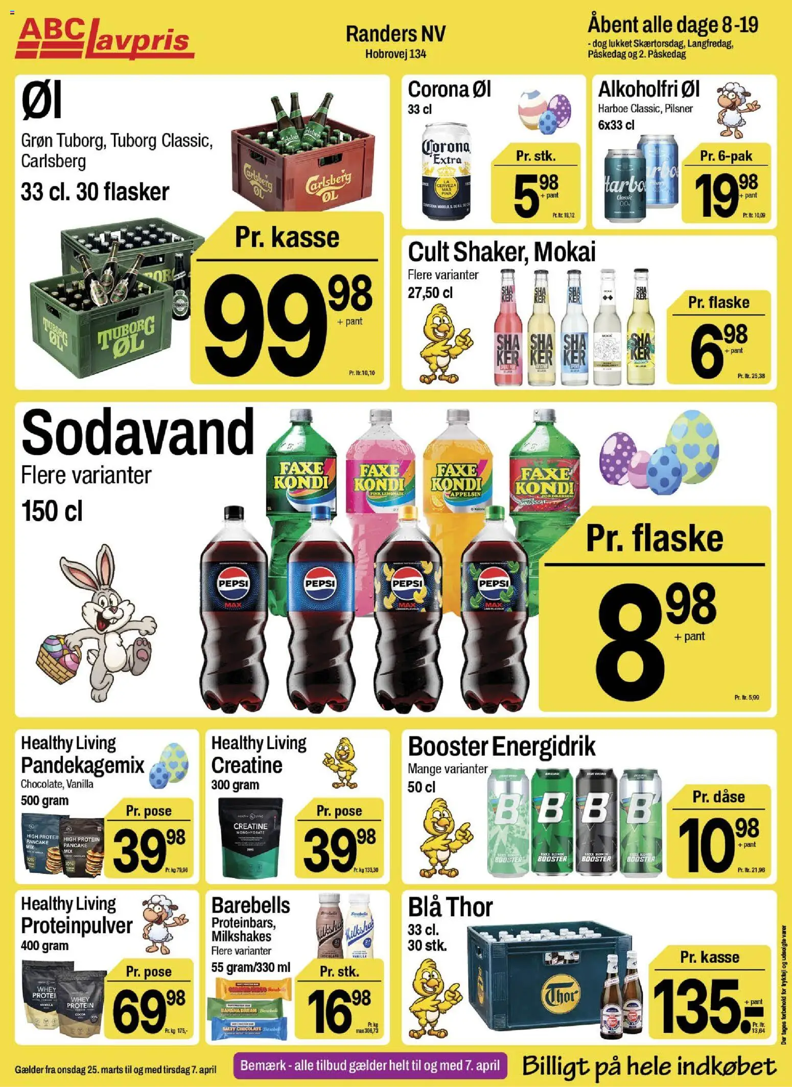 Abc Lavpris tilbudsavis – gyldig fra 25.03.2026 | Side: 14 | Produkter: Øl, Sodavand, Faxe Kondi, Pepsi