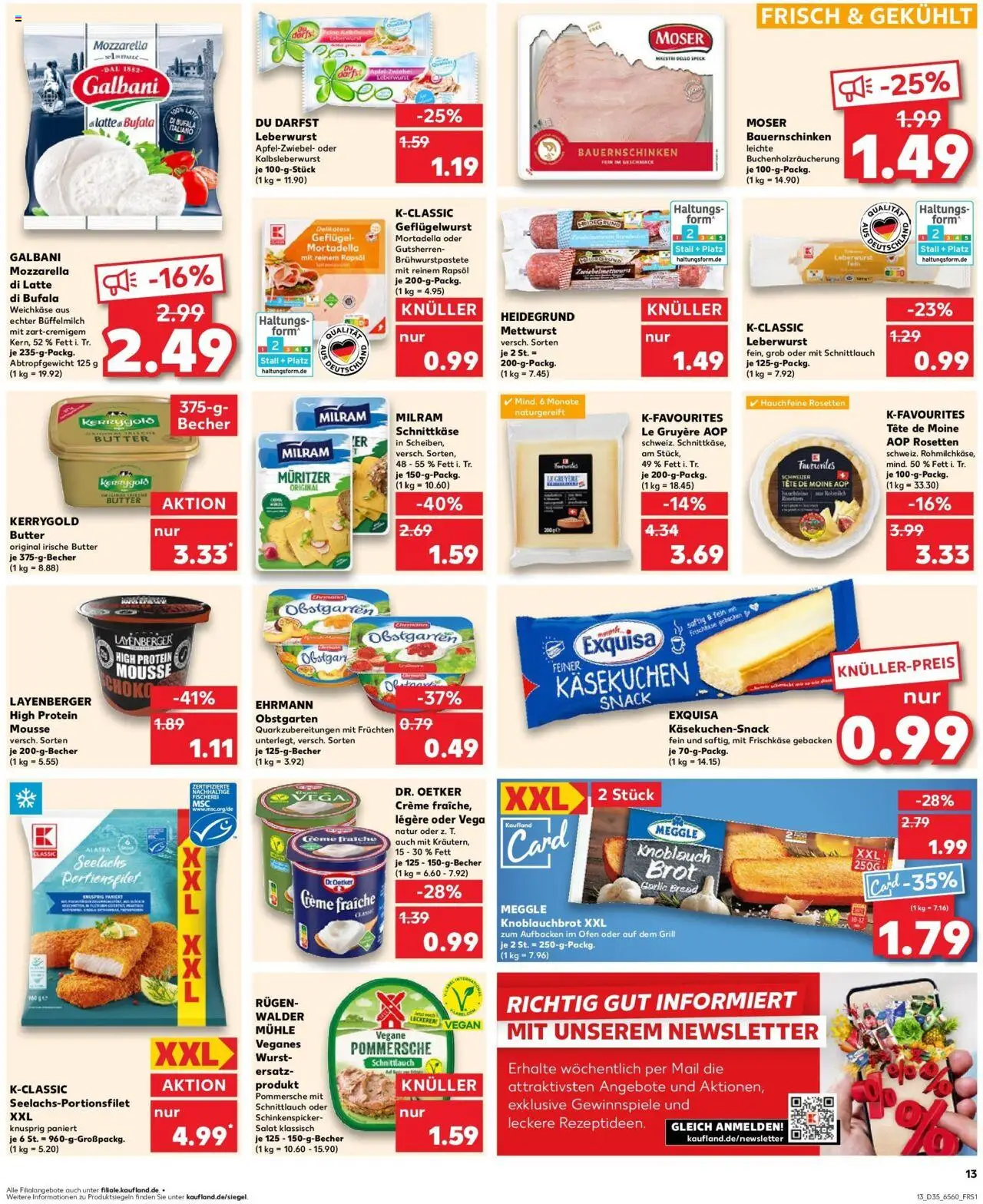 Kaufland prospekt Mayen	 - gültig ab dem 28.08.2025 | Seite: 13 | Produkte: Butter, Rapsöl, Salat, Kerrygold butter
