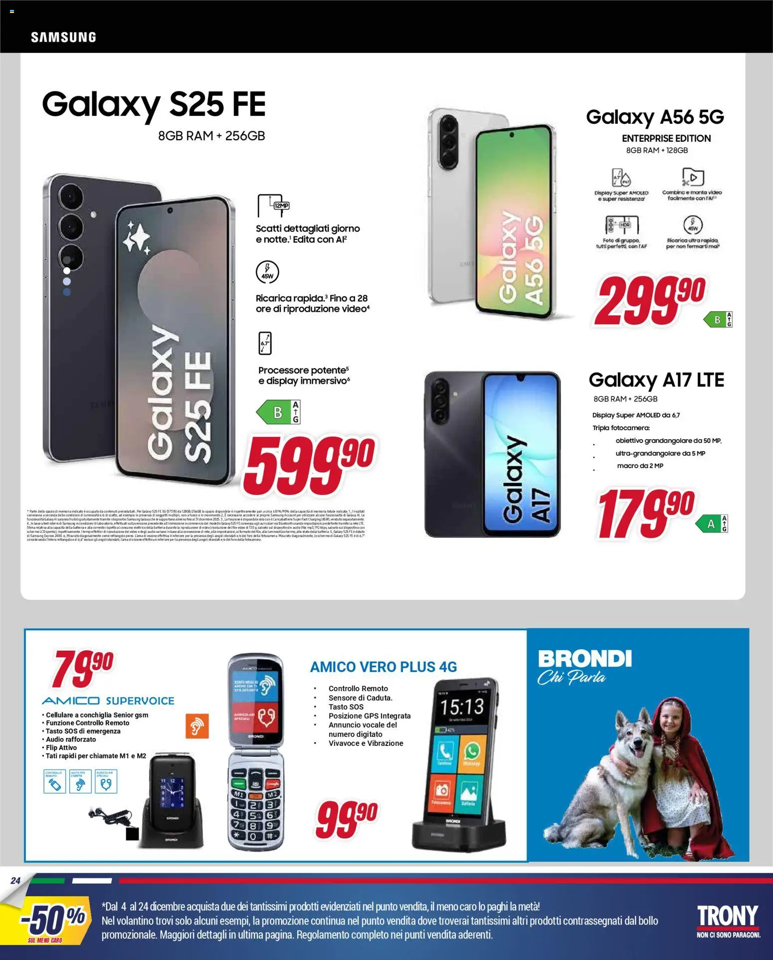 Volantino Trony del 04.12.2025 | Pagina: 24 | Prodotti: Cellulare, Video, Audio, Caricabatterie