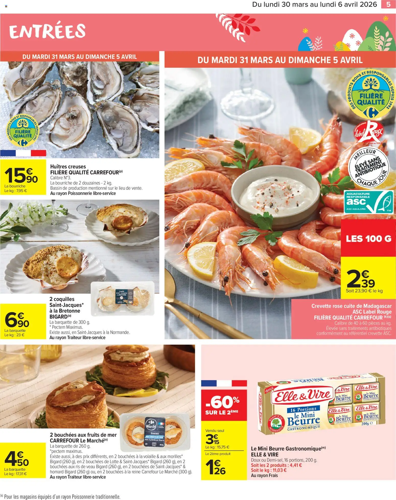 {H1} | Page: 7 | Produits: Ris de veau, Fruits de mer, Volaille, Huîtres