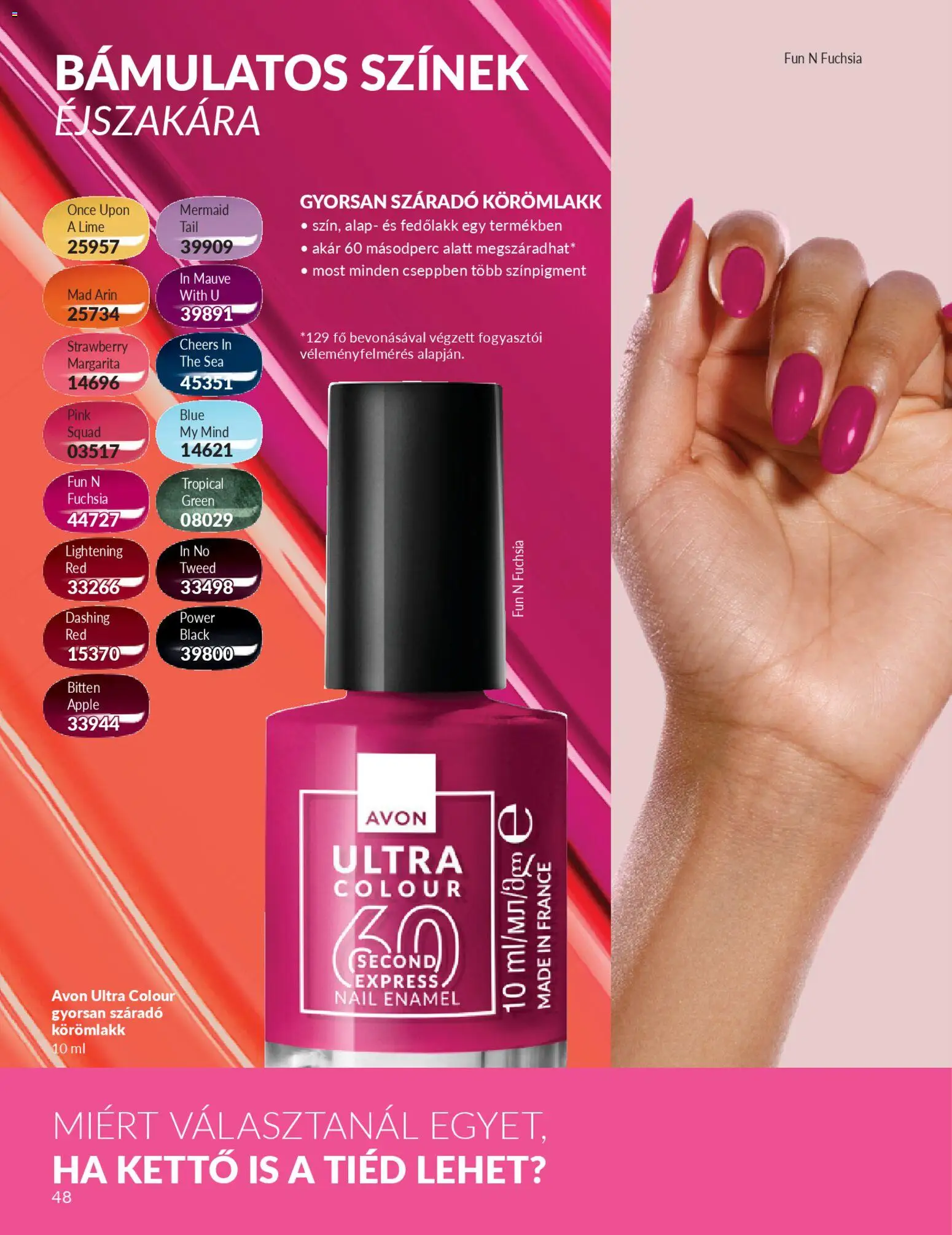 Avon akciós ujság - amely érvényes a következő dátumtól: 01.03.2026 | Oldal: 52 | Termékek: Lime, Fedőlakk, Körömlakk