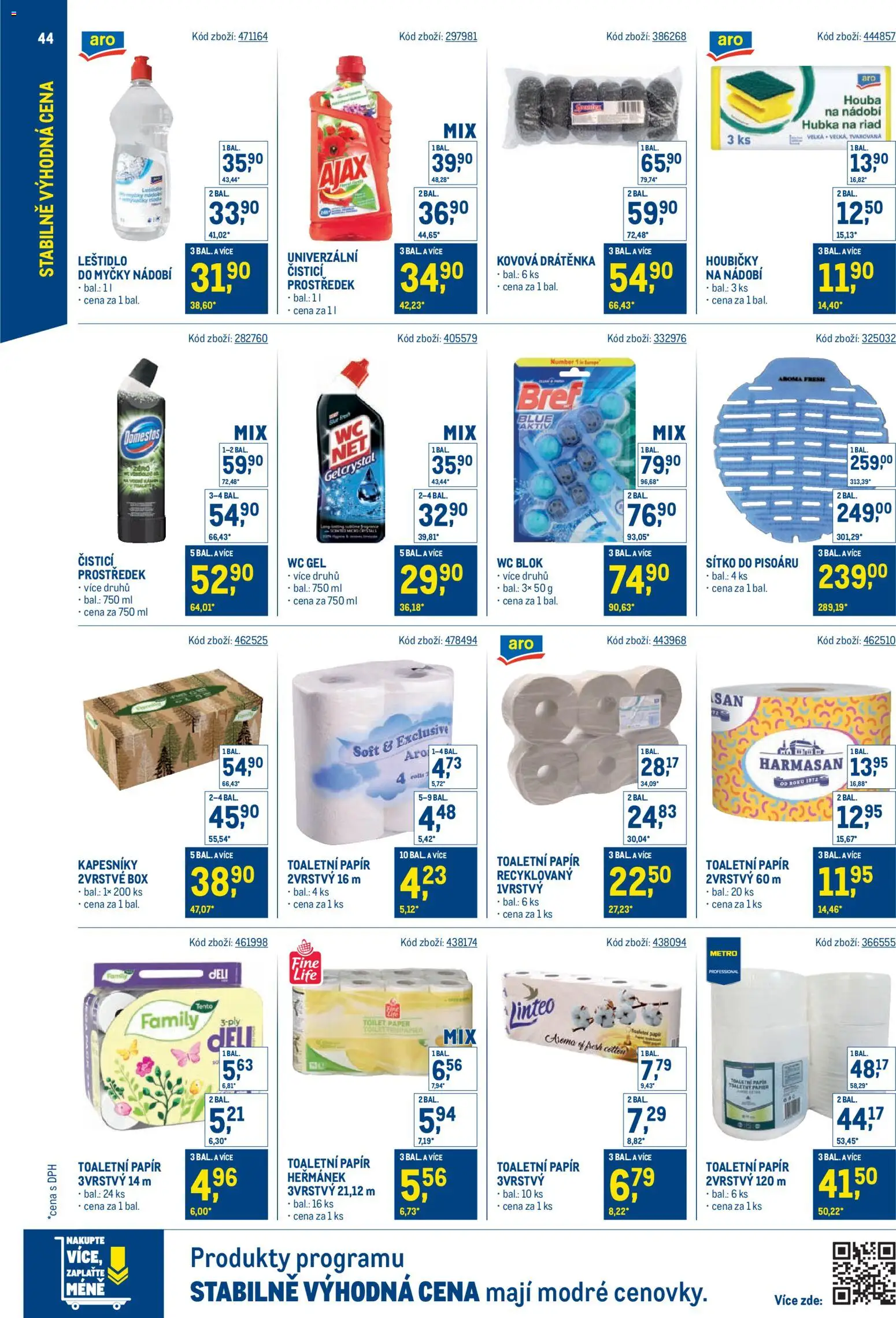 Makro leták - Stabilně výhodná cena od 19.11.2025 | Strana: 44 | Produkty: Wc blok, Sítko, Nádobí, Wc