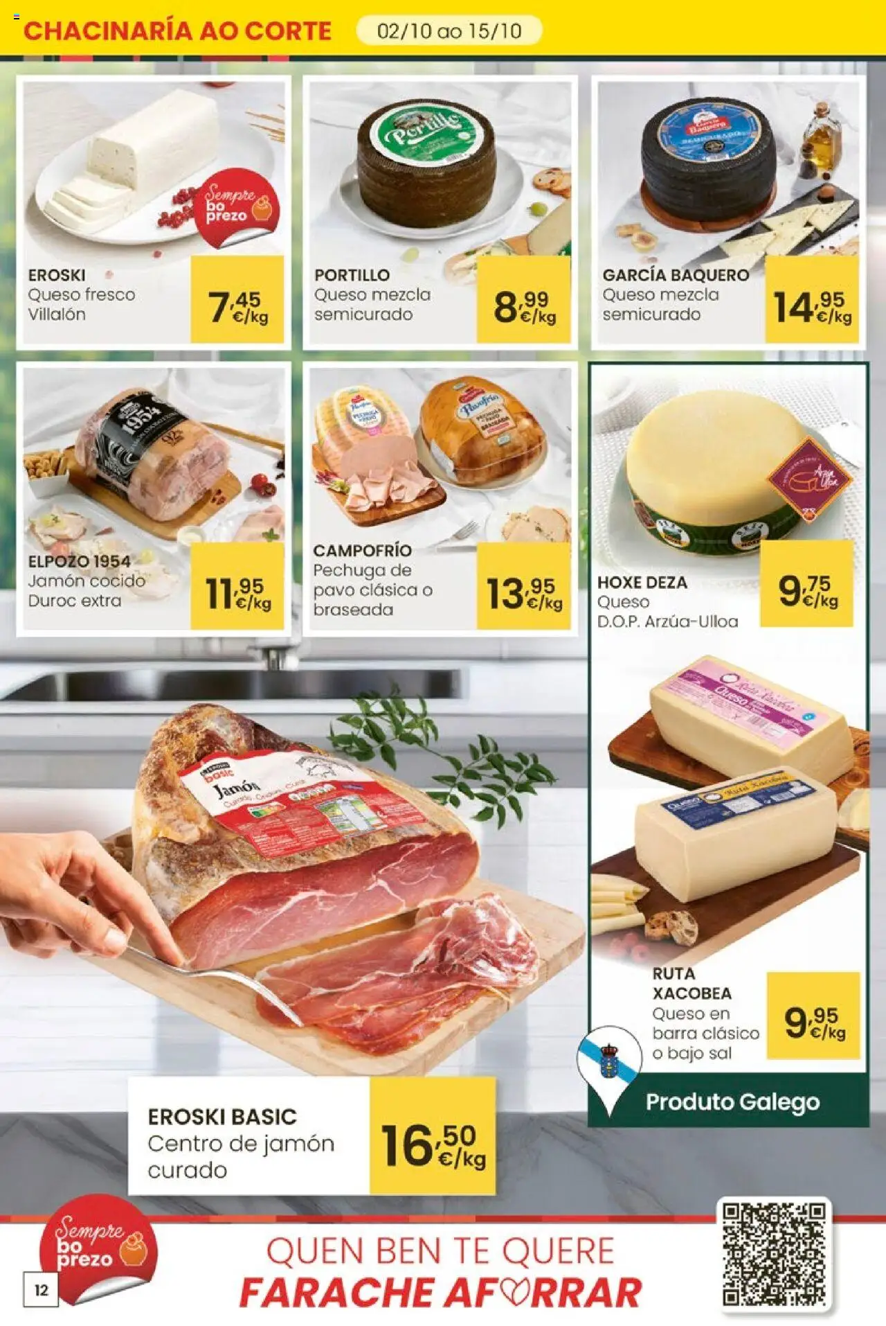 Eroski - Ofertón  │ válido desde el 02.10.2025 | Página: 12 | Productos: Queso, Jamón, Queso fresco, Té