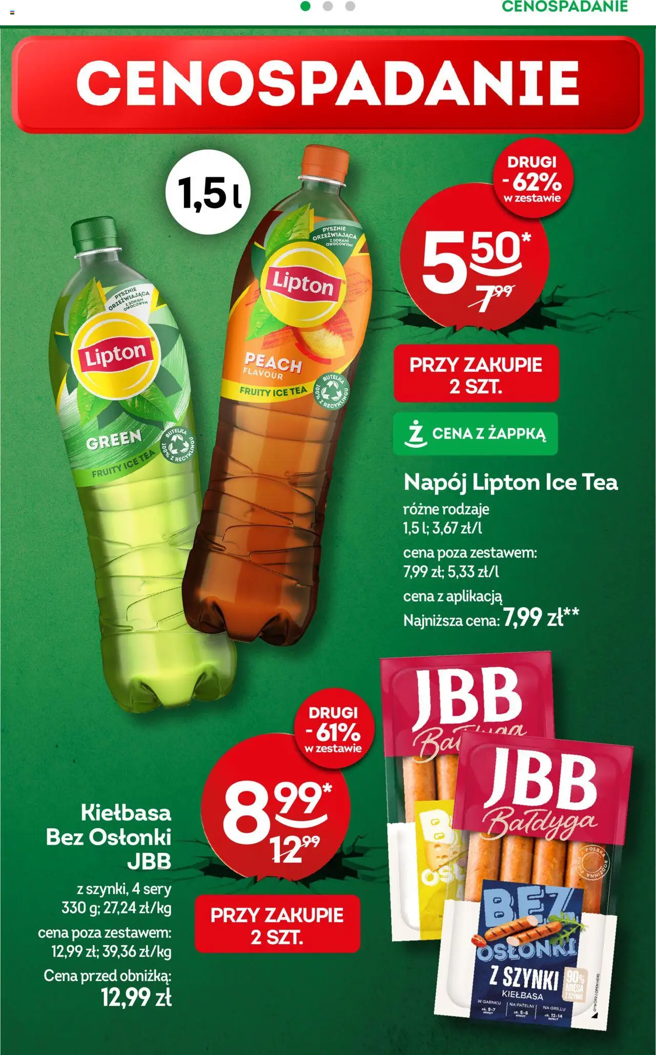 Żabka Gazetka od 13.08.2025 | Strona: 5 | Produkty: Kiełbasa, Ice Tea, Sery