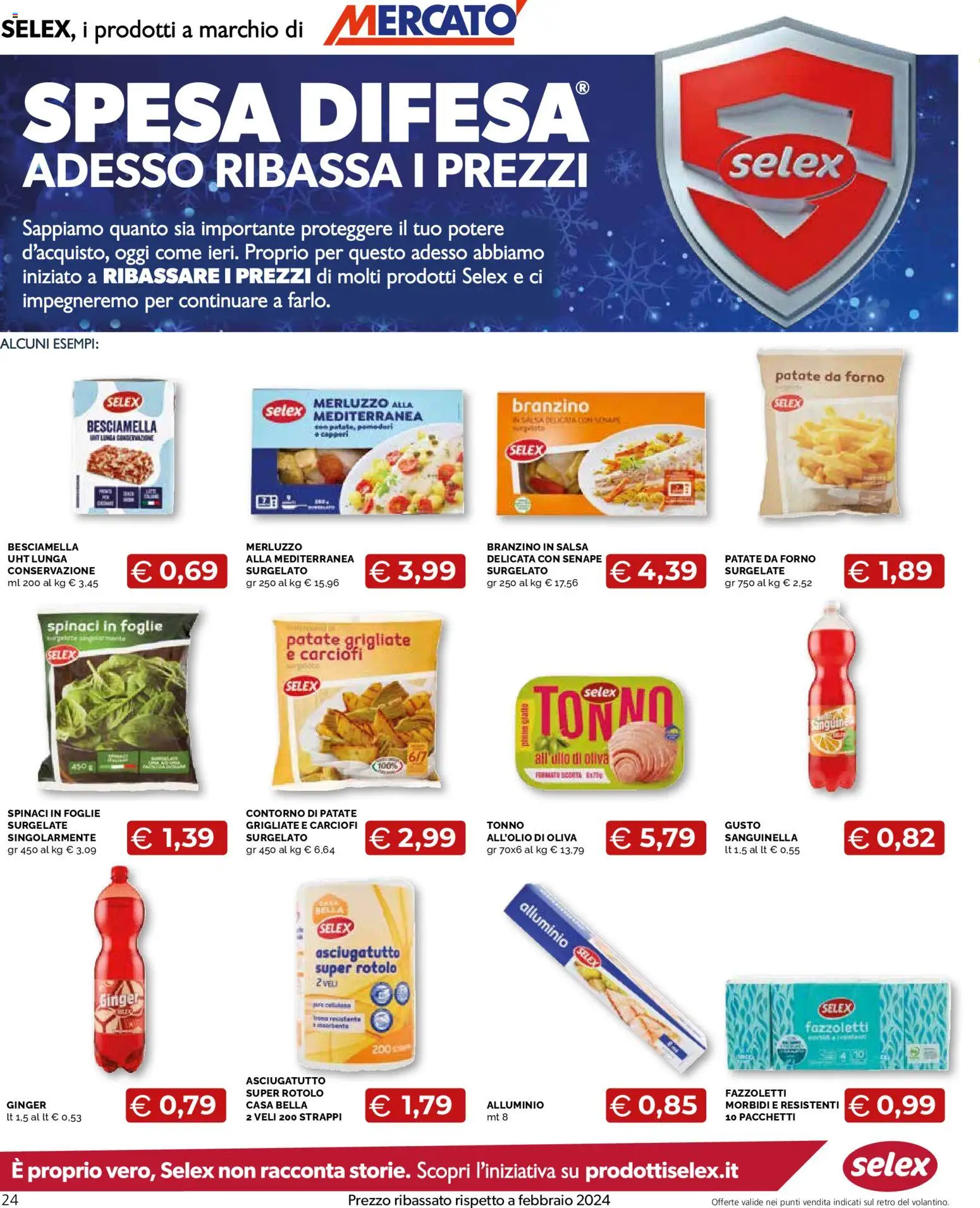 Volantino Mercatò del 29.12.2025 | Pagina: 24 | Prodotti: Fazzoletti, Asciugatutto, Alluminio, Besciamella