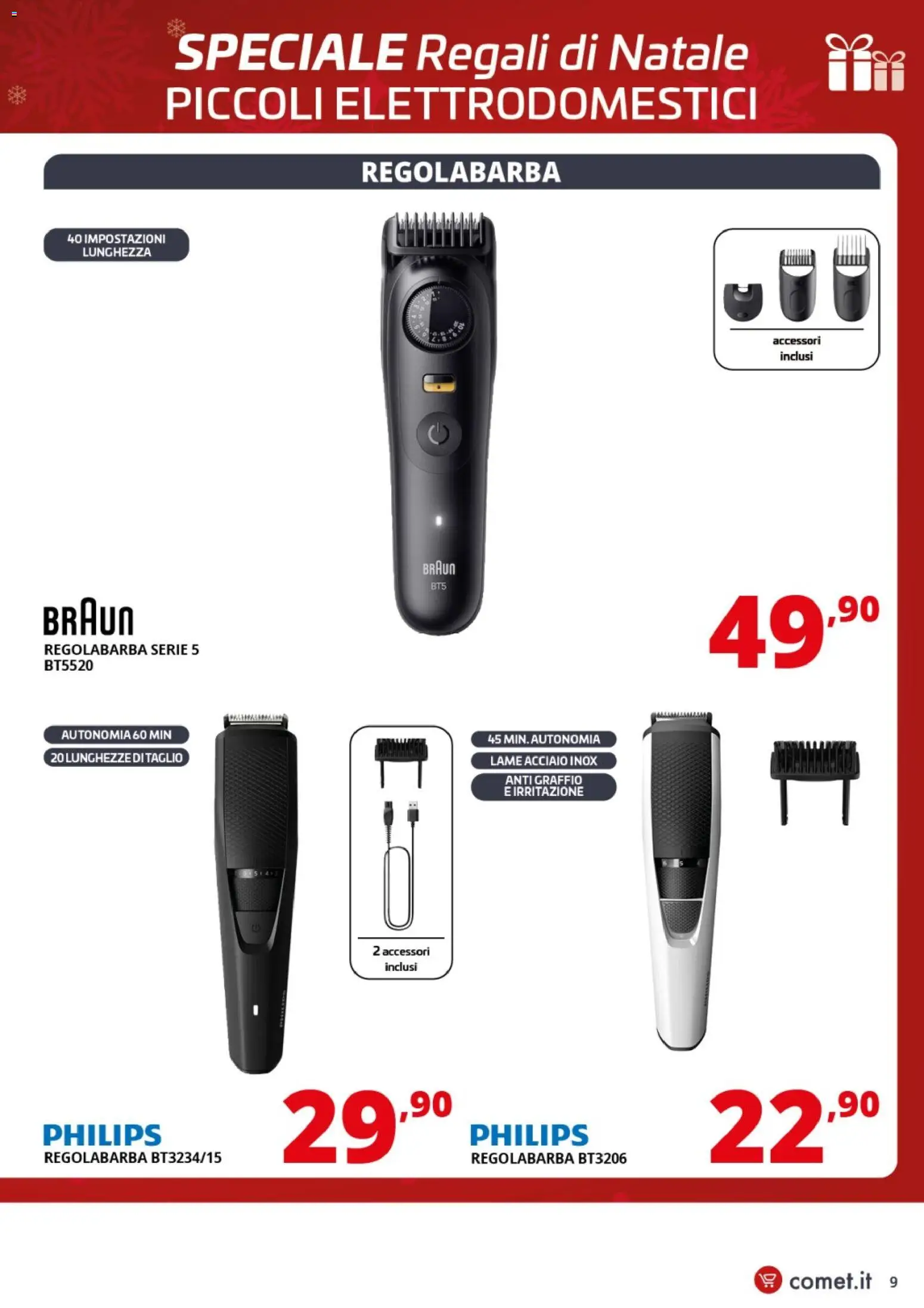Volantino Comet del 01.12.2025 | Pagina: 9 | Prodotti: Regolabarba