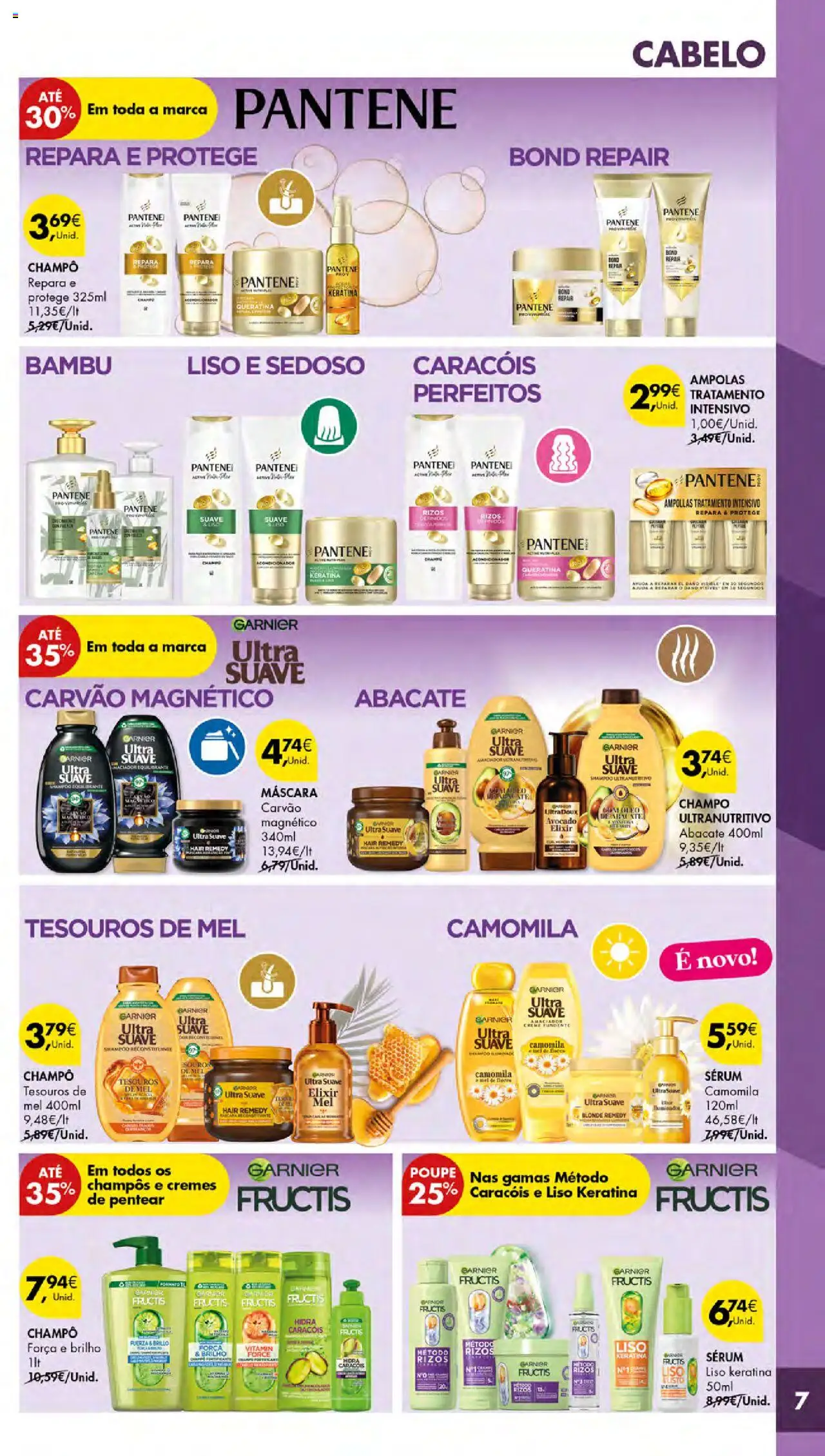 Pingo Doce - Cuidados Pessoais e para o Lar Açores │ válido de 02.10.2025 | Página: 7 | Produtos: Flores, Shampoo, Abacate, Mel