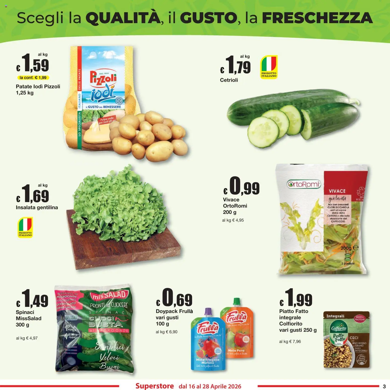 Volantino Sì con Te del 16.04.2026 | Pagina: 3 | Prodotti: Riso, Cetrioli, Mirtilli, Cappuccio