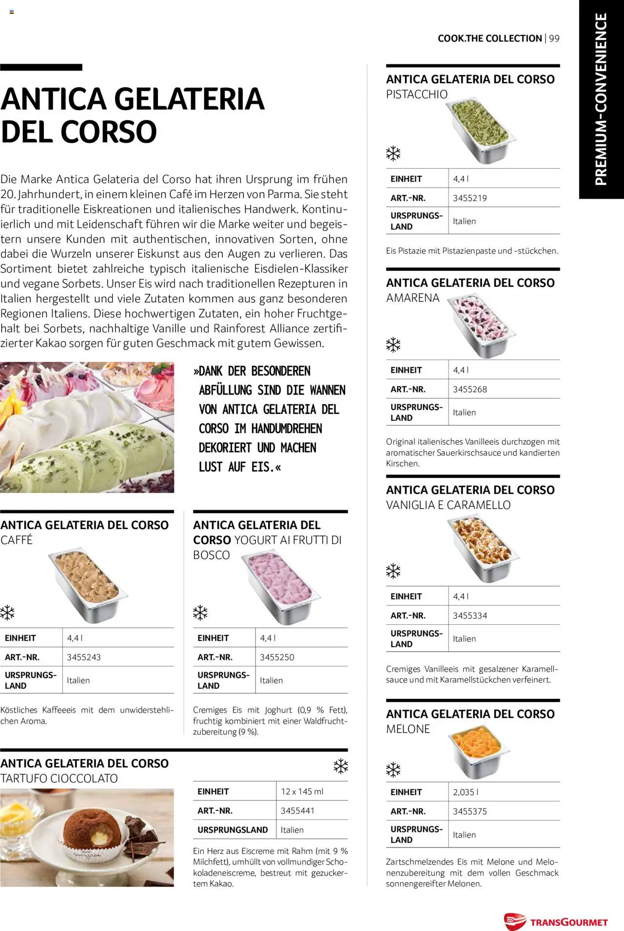 Transgourmet Cook Look-Book gültig ab 01.09.2023 | Seite: 99 | Produkte: Eis, Melone, Joghurt