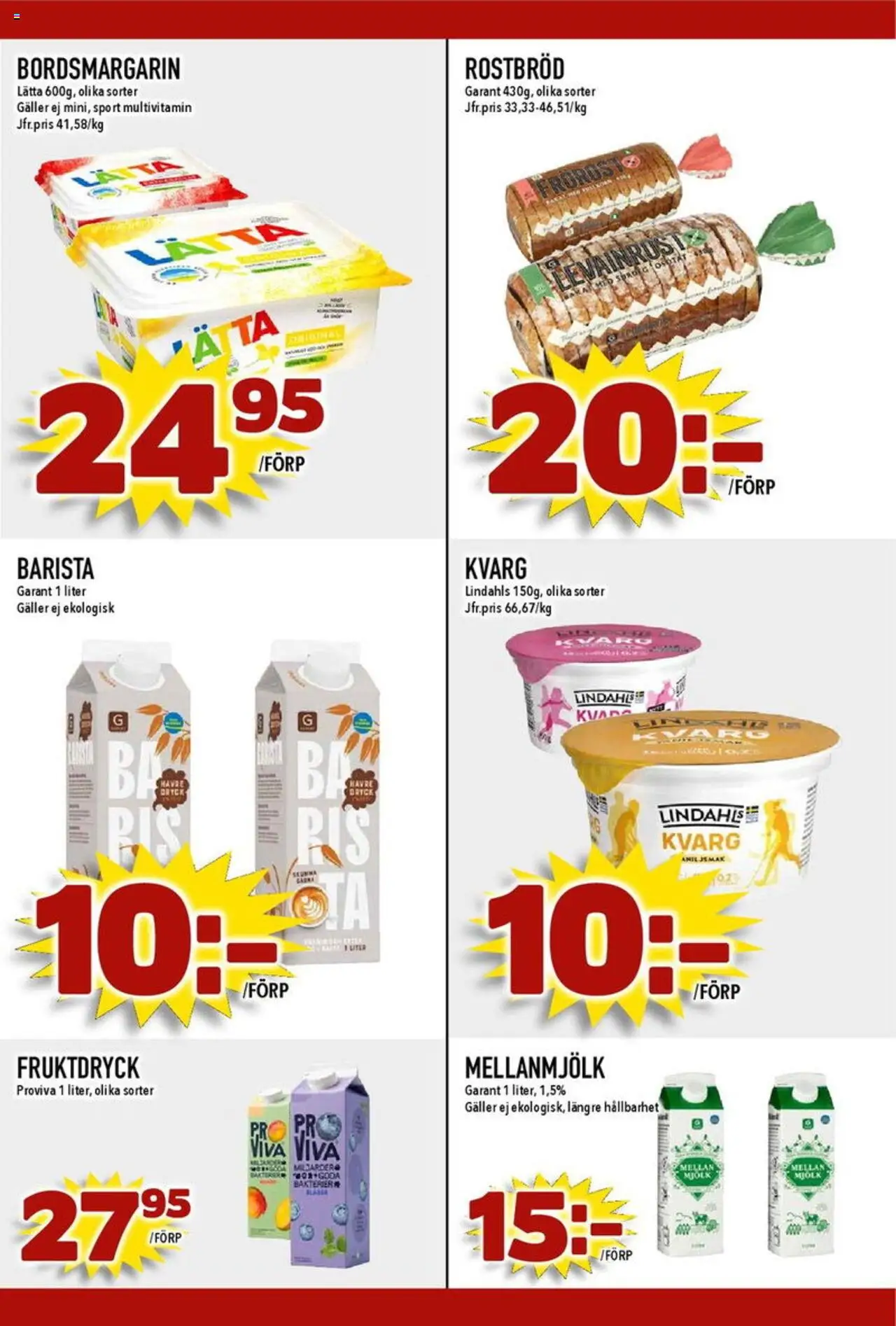 Matdax reklamblad aktuell från 25.08.2025 | Sida: 18 | Produkter: Rostbröd, Galler, Kvarg