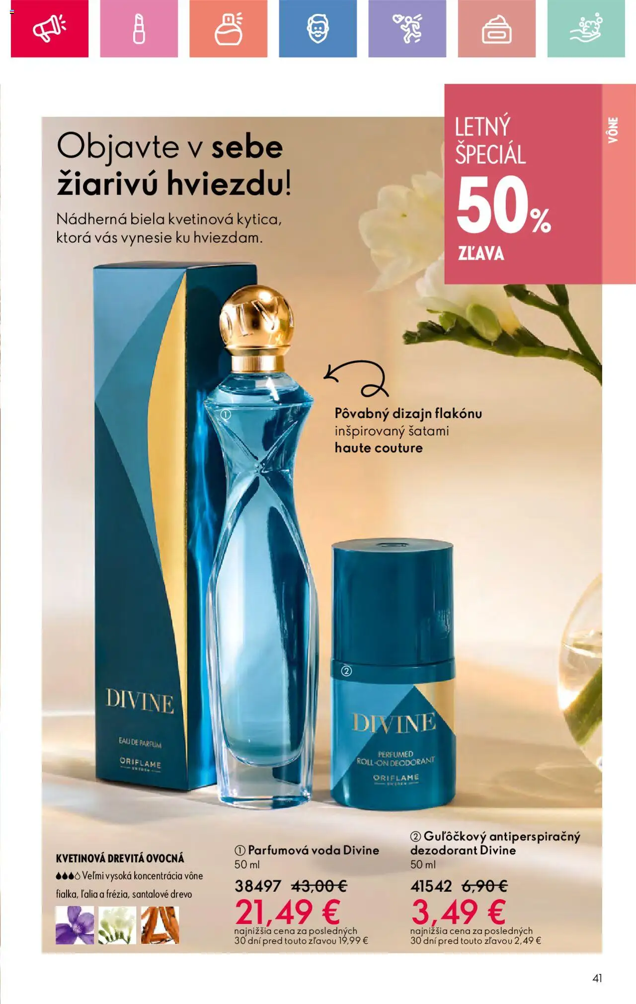 Katalóg Oriflame 9 2025 │ platný od 15.06.2025 | Strana: 41 | Produkty: Dezodorant, Voda