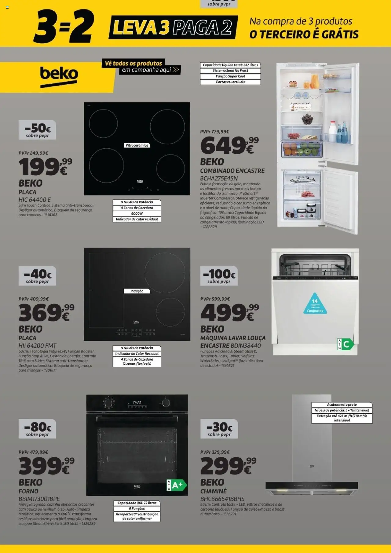 Radio Popular - Leva 3 Paga 2 Encastre │ válido de 05.08.2025 | Página: 12 | Produtos: Forno, Frigorífico, Congelador, Compressor