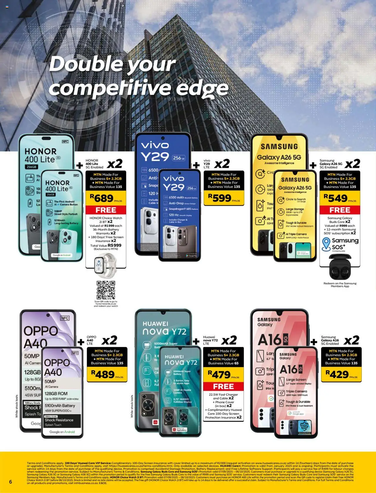 New MTN catalogue – valid from 07.09.2025 | Page: 6 | Products: Phone, Watch, Cable, Water