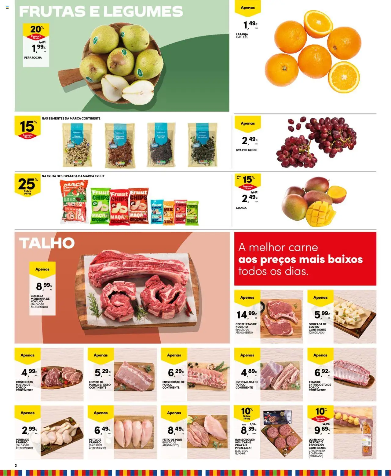Continente - Madeira │ válido de 21.10.2025 | Página: 2 | Produtos: Peito de frango, Frango, Canela, Carne