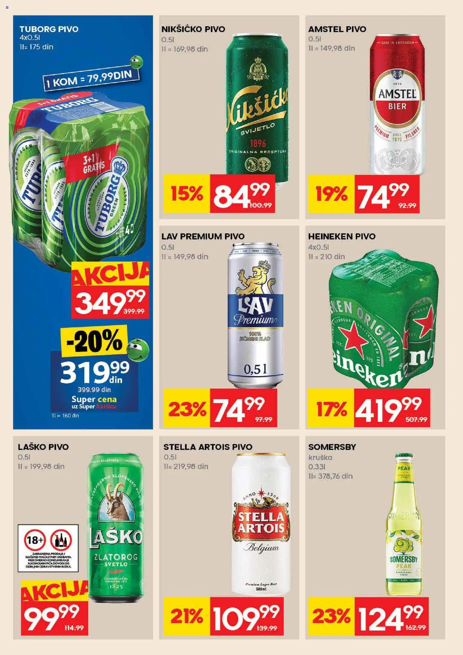 Idea katalog - važi od 09.04.2026 | Strana: 26 | Proizvode: Heineken, Stella Artois, Amstel, Somersby