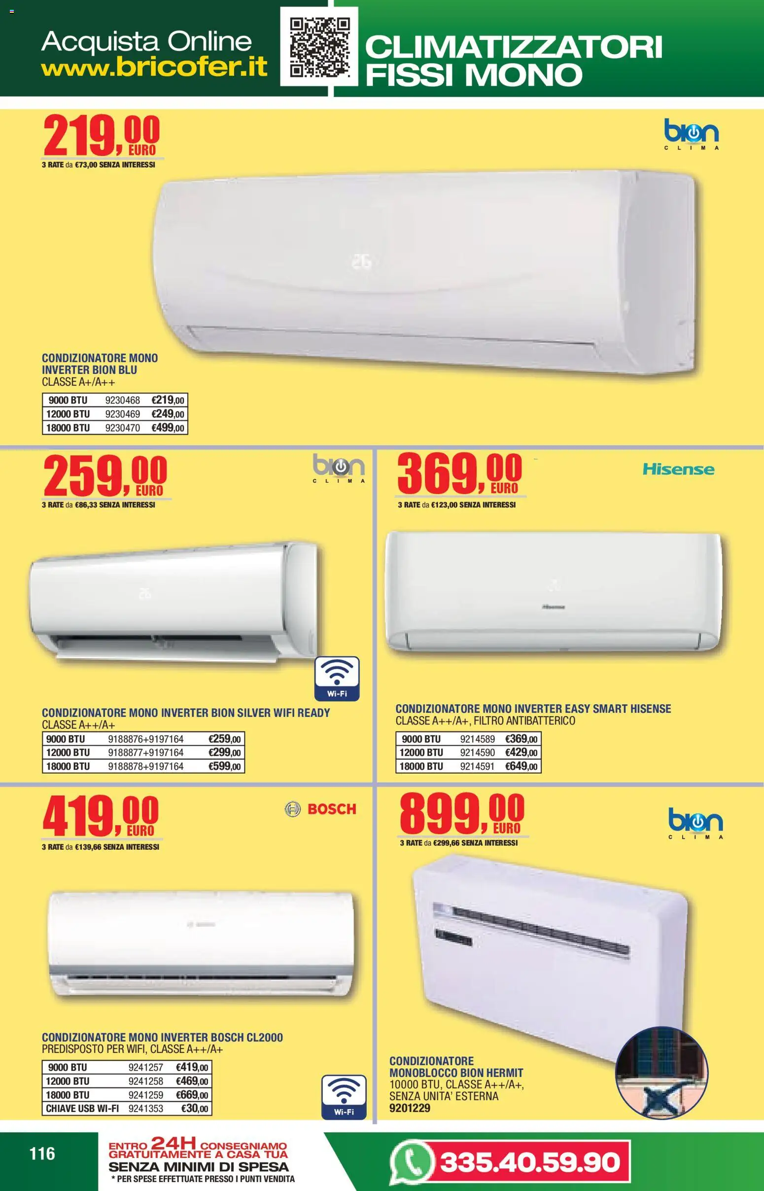 Volantino Bricofer del 14.04.2026 | Pagina: 116 | Prodotti: USB, Condizionatore