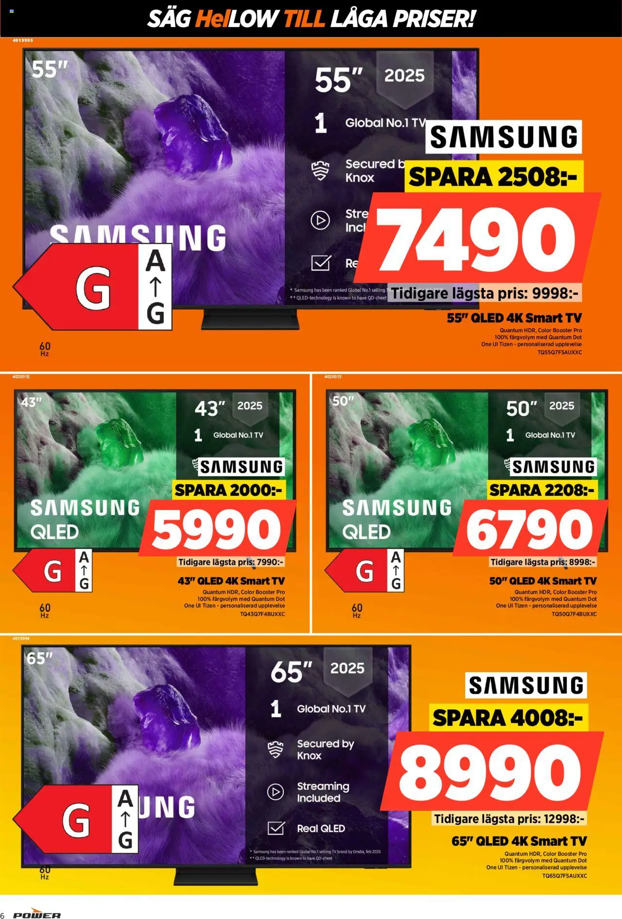 Power reklamblad aktuell från 20.10.2025 | Sida: 6 | Produkter: Såg, Smart tv, Tv