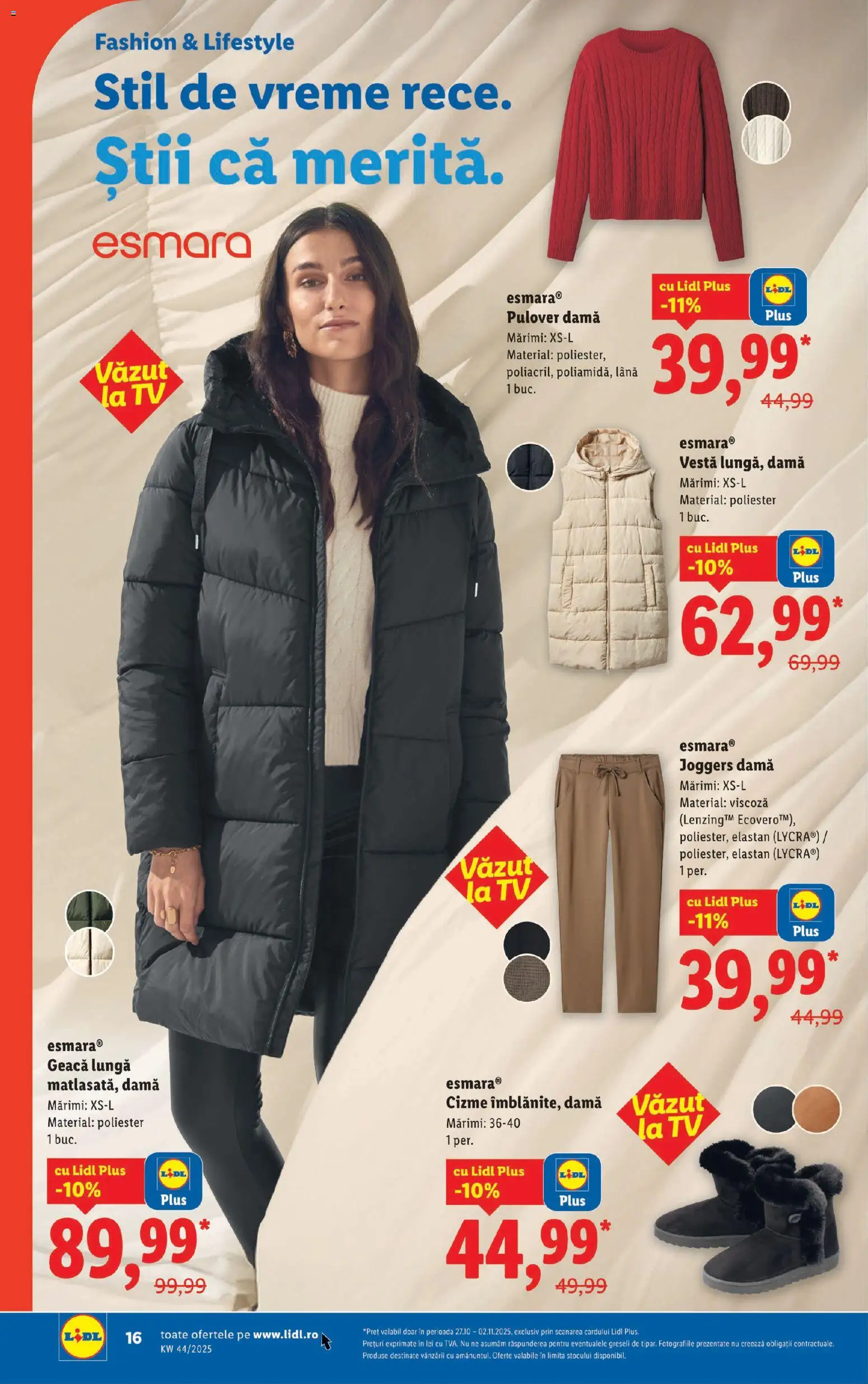 Noul catalog Lidl – valabil de la 27.10.2025 | Pagină: 16 | Produse: Pulover, Vestă, Geacă