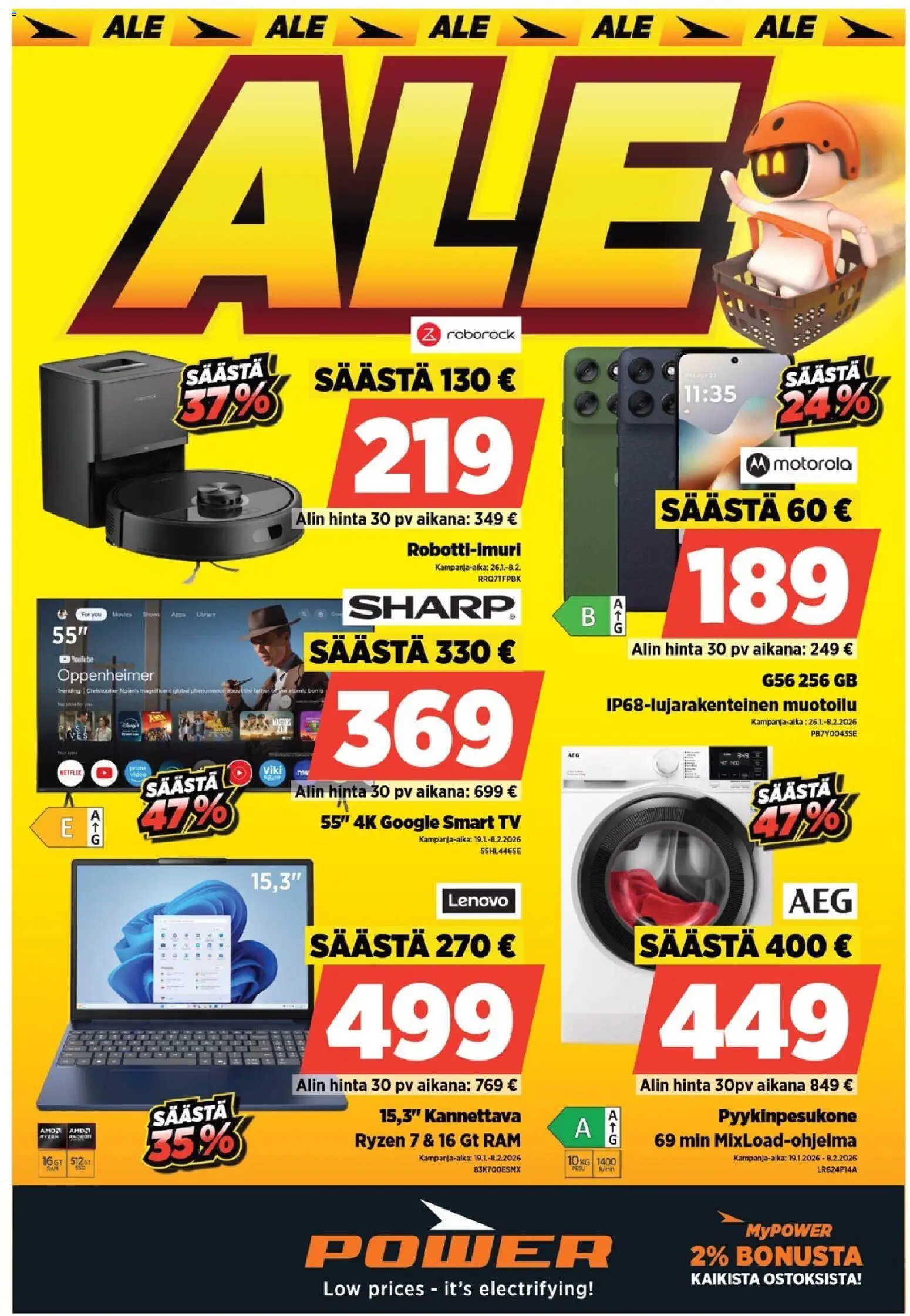 Power tarjoukset – voimassa 26.01.2026 alkaen | Sivu: 1 | Tuotteet: TV