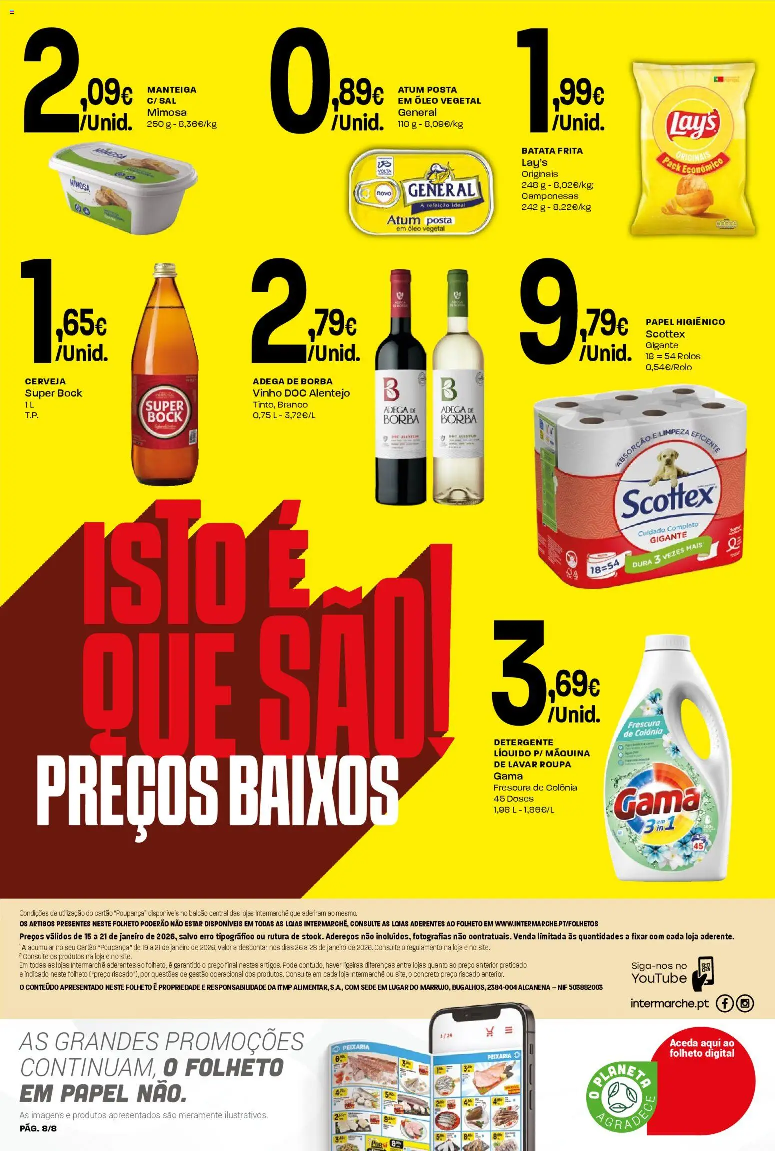 Intermarché Folheto Mini │ válido de 15.01.2026 | Página: 8 | Produtos: Máquina de lavar, Batata frita, Detergente, Óleo