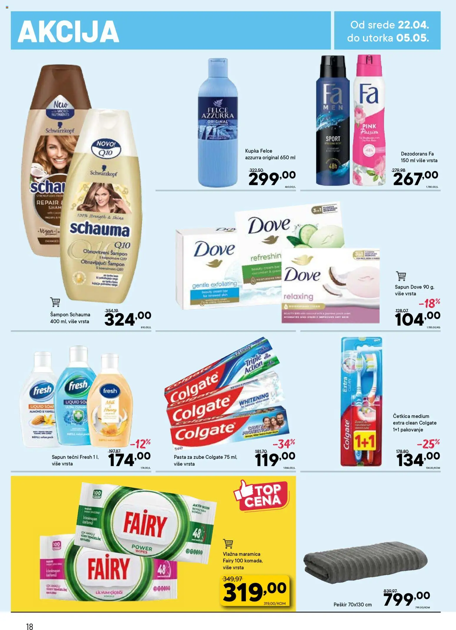 PerSu katalog - važi od 22.04.2026 | Strana: 18 | Proizvode: Colgate, Sapun, Dezodorans, Pasta za zube