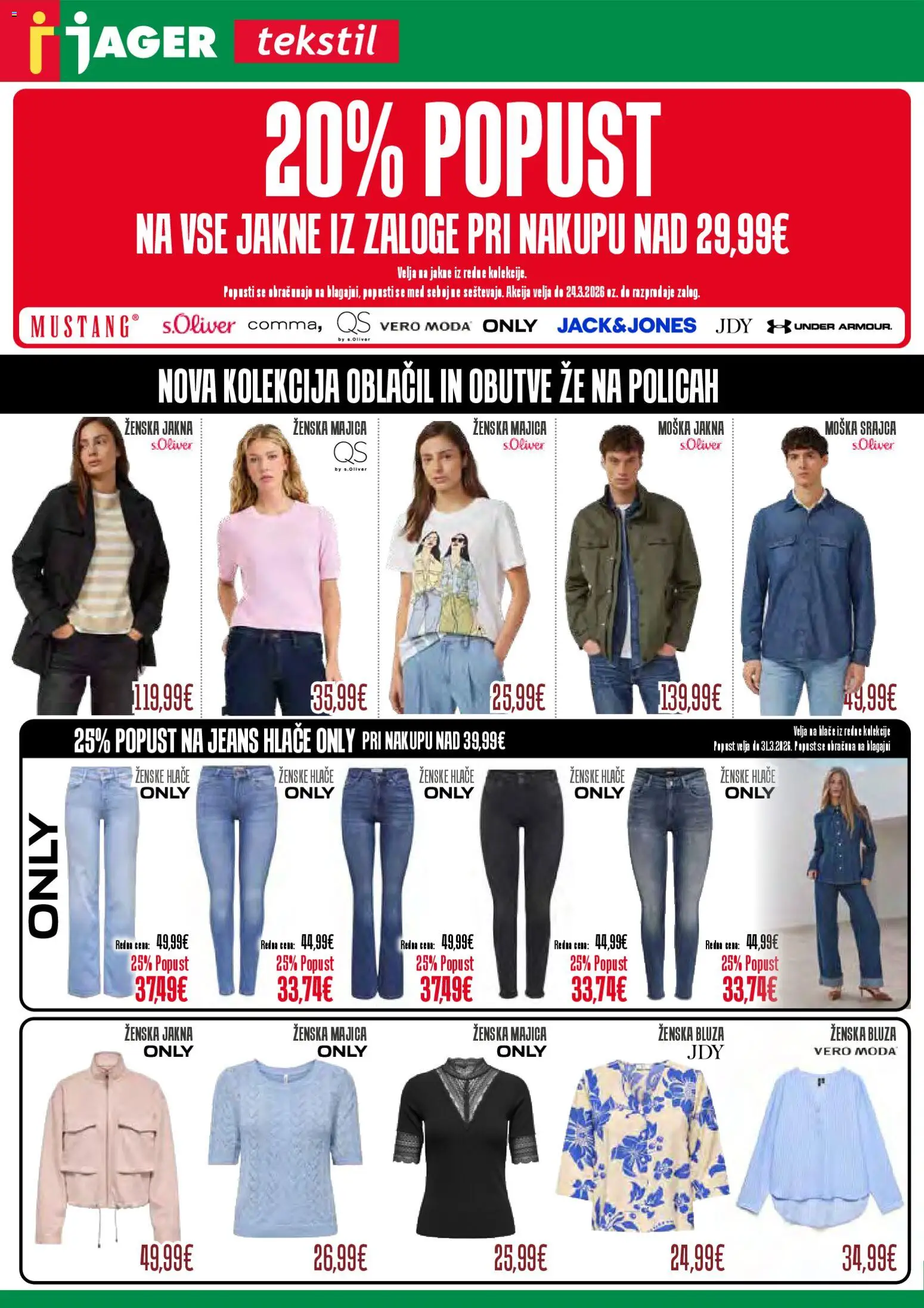 Novi Jager katalog ponudbe – veljaven od 18.03.2026 | Stran: 1 | Izdelki: Srajca, Majica, Jakna, Hlace