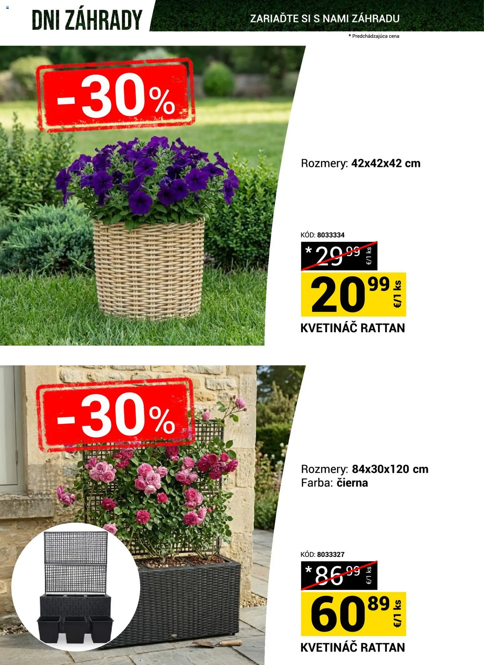 Nové Merkury Market akcie – leták je platný od 18.04.2026 | Strana: 6 | Produkty: Kvetináč