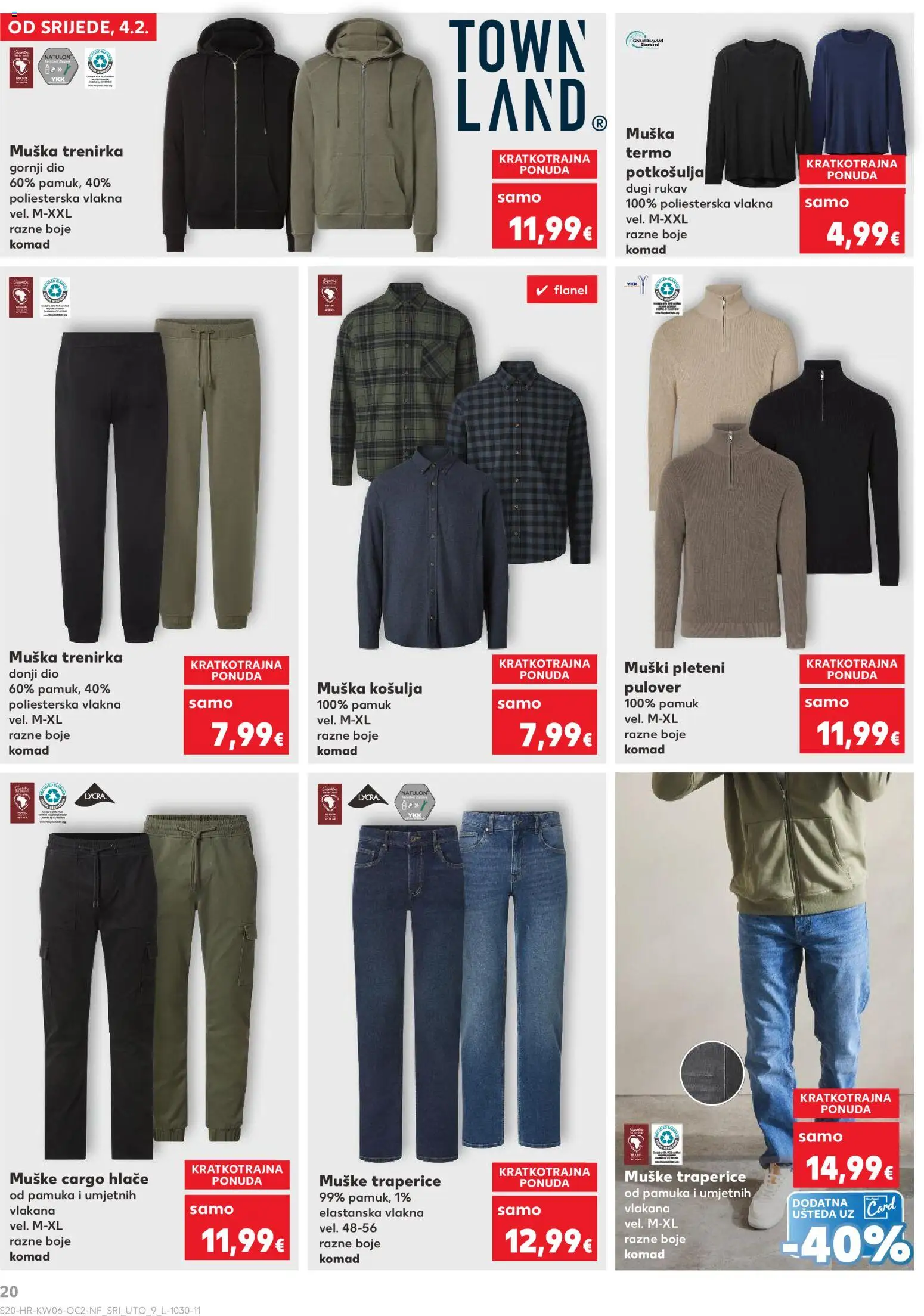 Kaufland HR akciós ujság - amely érvényes a következő dátumtól: 04.02.2026 | Oldal: 20 | Termékek: Dió, Pulóver