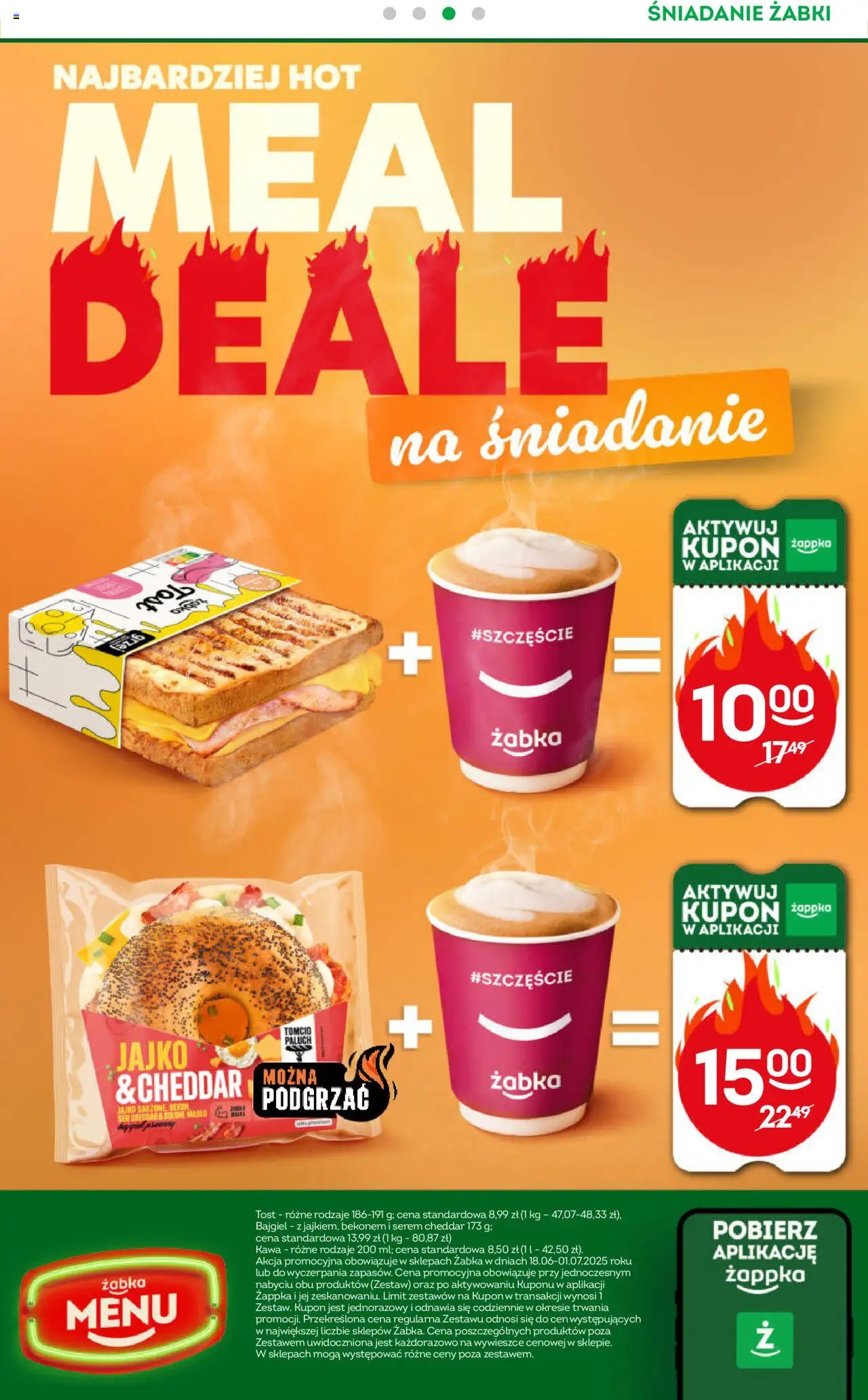 Żabka Gazetka od 18.06.2025 | Strona: 8 | Produkty: Mięso, Kiełbasa śląska morliny, Grill, Sery