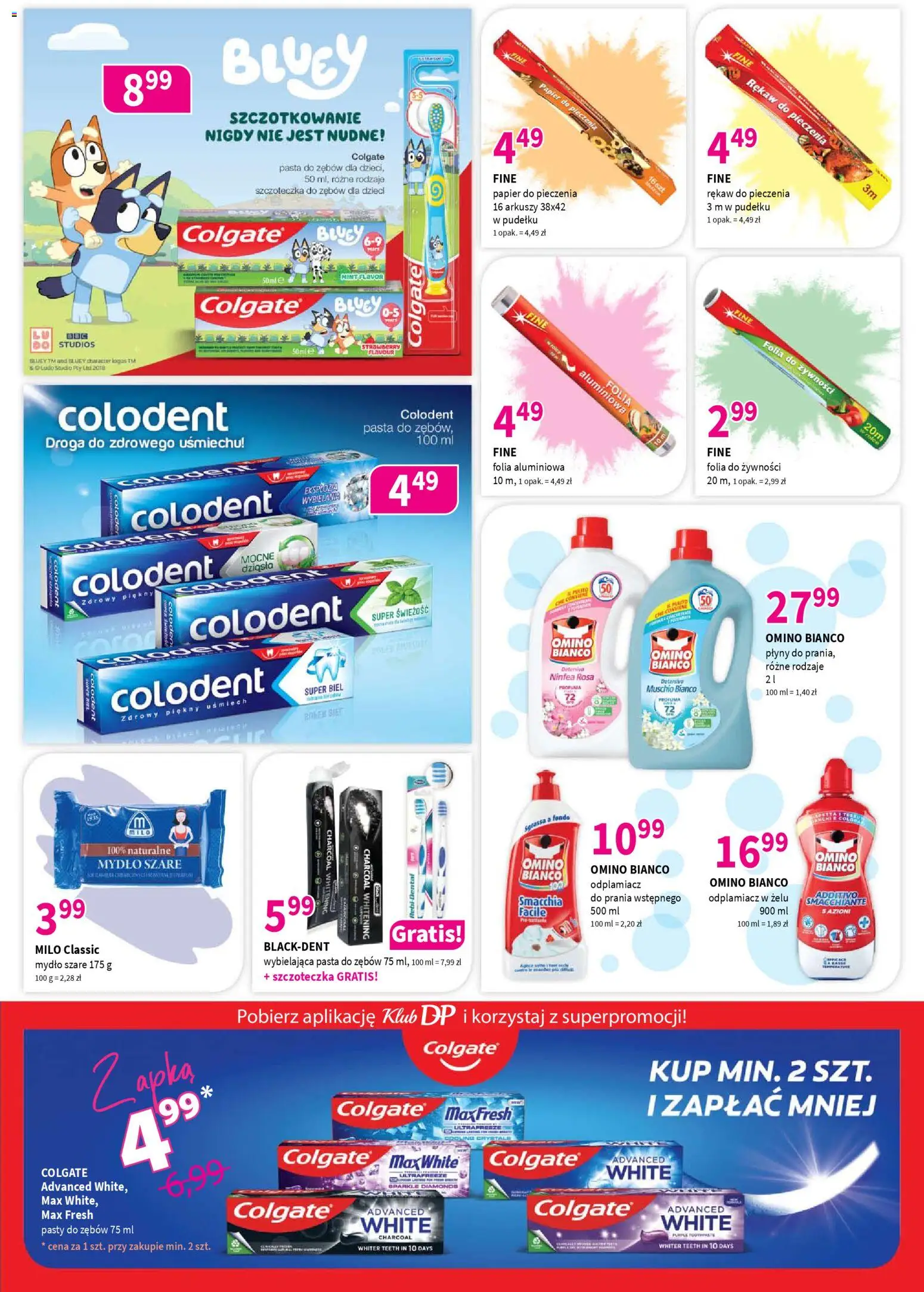 Drogerie Polskie gazetka od 10.04.2026 | Strona: 7 | Produkty: Papier do pieczenia, Pasta do zębów, Szczoteczka do zębów, Odplamiacz