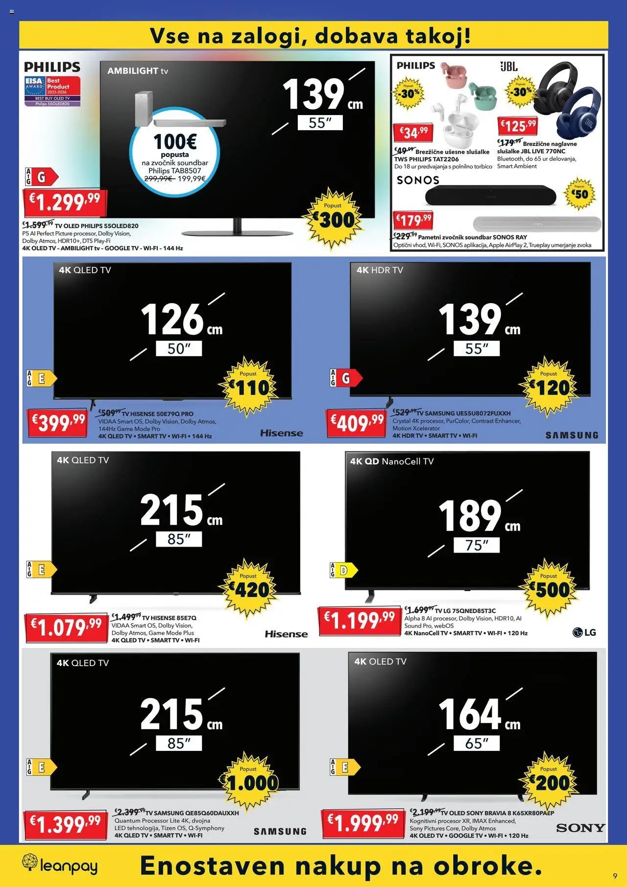 Novi Harvey Norman katalog ponudbe – veljaven od 02.10.2025 | Stran: 11 | Izdelki: Tv, Slusalke, Zvocnik