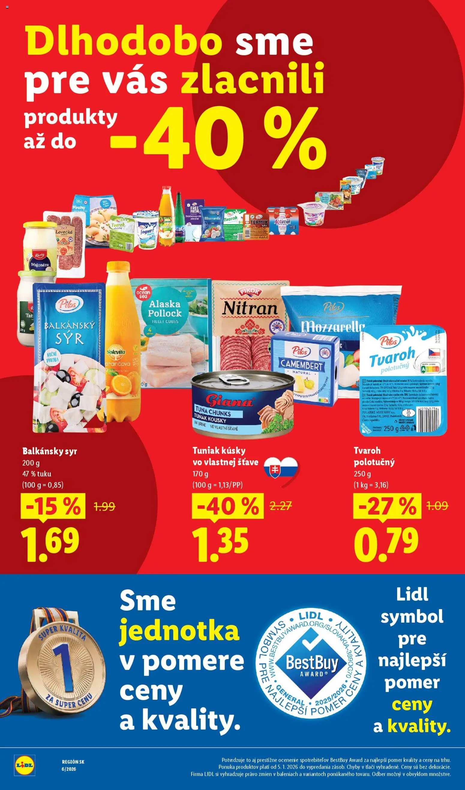 Nové Lidl akcie – leták je platný od 02.02.2026 | Strana: 4 | Produkty: Syr, Jogurt, Mozzarella, Balkánsky syr