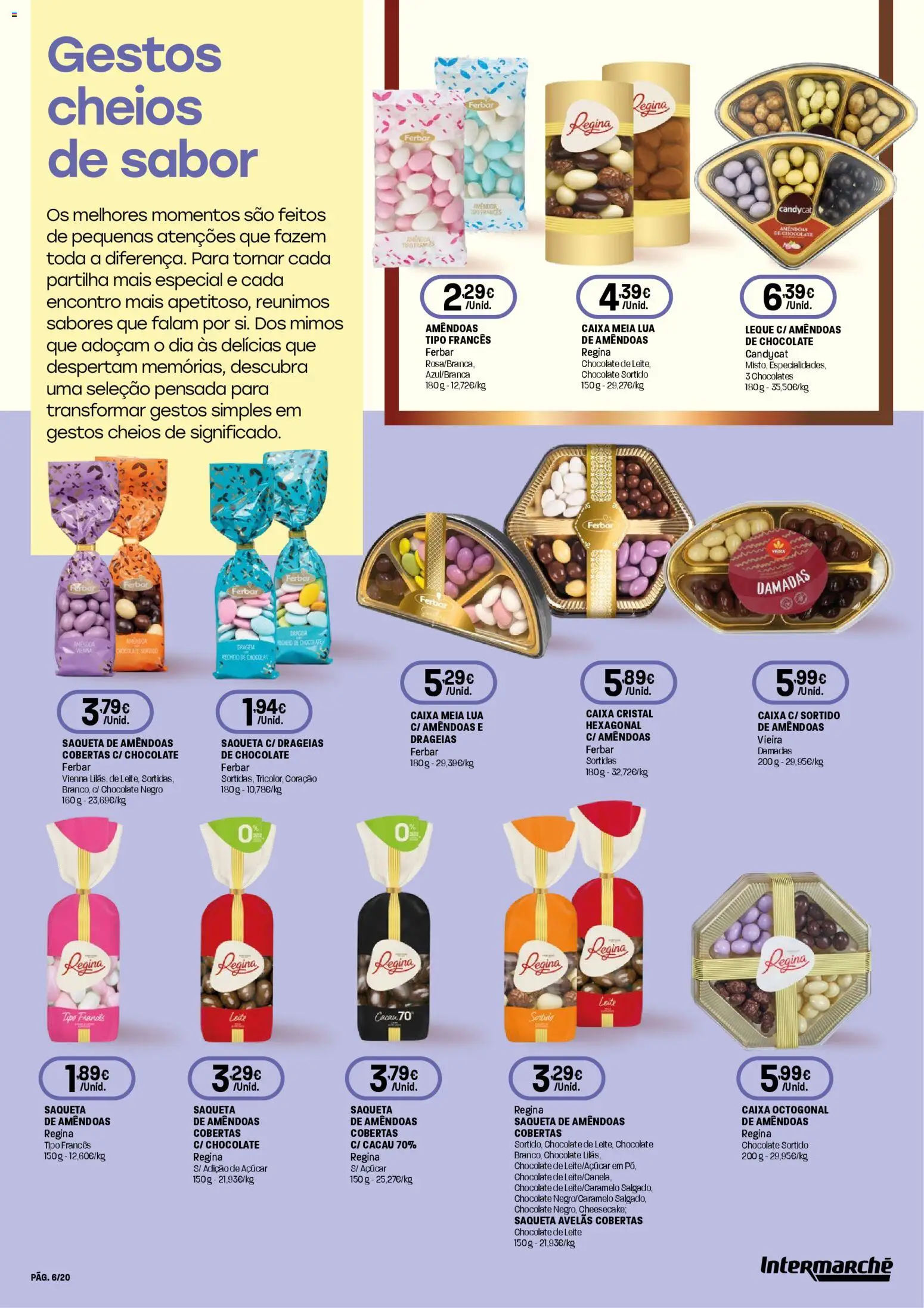 Intermarché - Pascoa Contact │ válido de 19.03.2026 | Página: 6 | Produtos: Amêndoas, Chocolates, Caixa, Açúcar