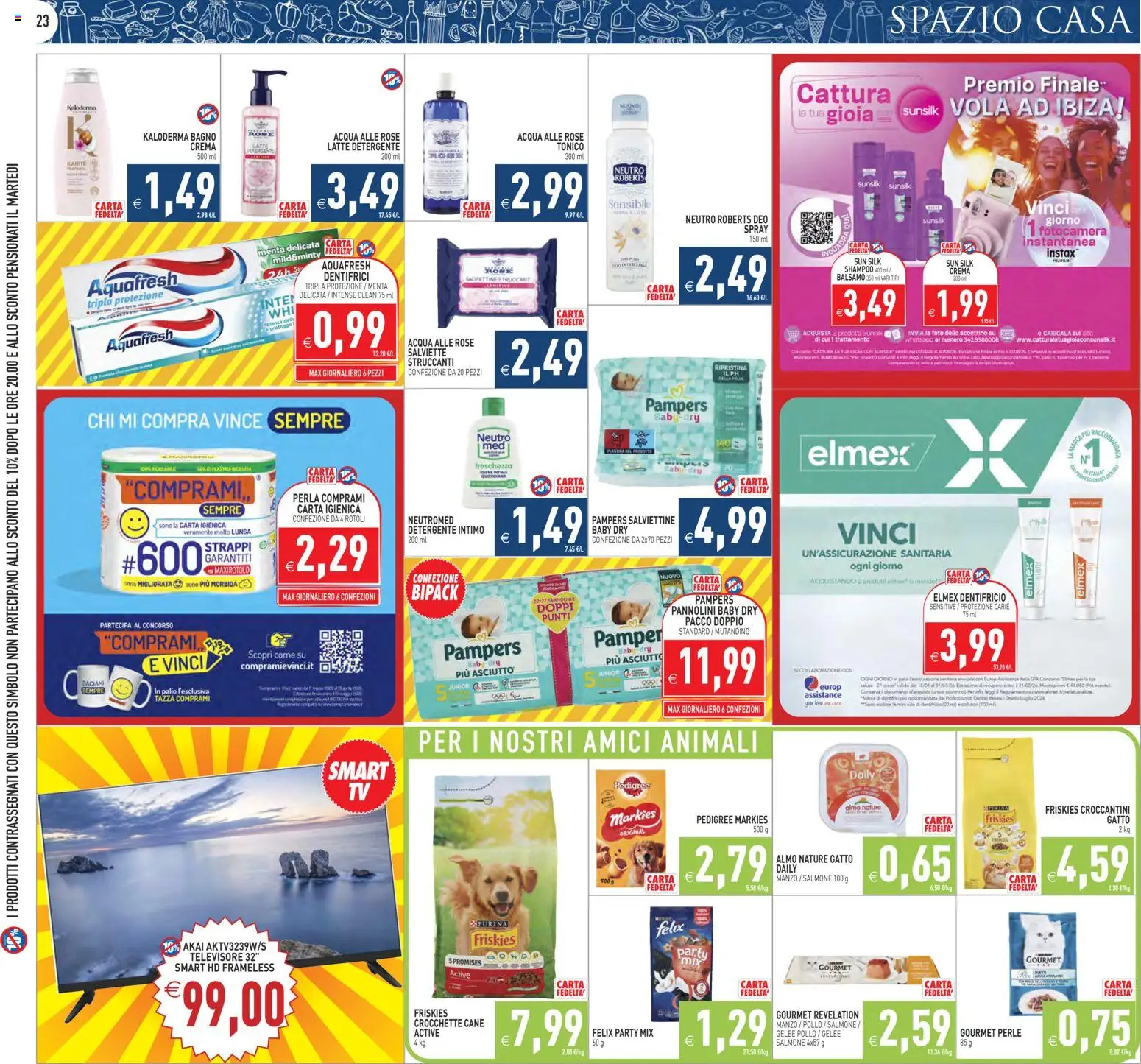 Volantino PIM Supermercati del 06.03.2026 | Pagina: 23 | Prodotti: Detergente intimo, Intimo, Acqua, Latte