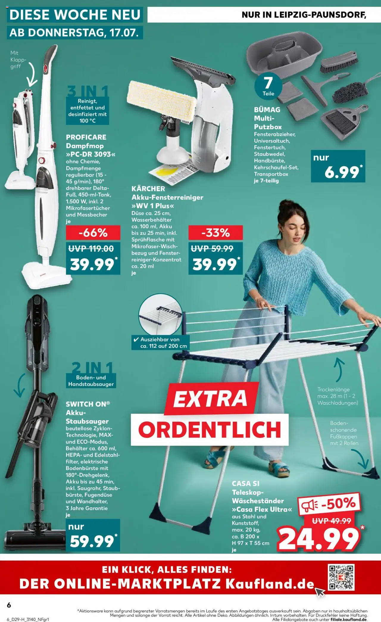 Kaufland prospekt Leipzig	 - gültig ab dem 17.07.2025 | Seite: 6 | Produkte: Staubsauger, Waschestander