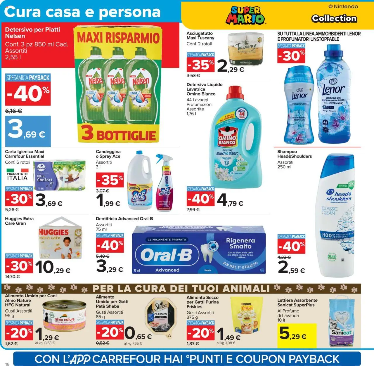 Volantino Carrefour del 15.09.2025 | Pagina: 16 | Prodotti: Menta, Asciugatutto, Lenzuola, Profumo
