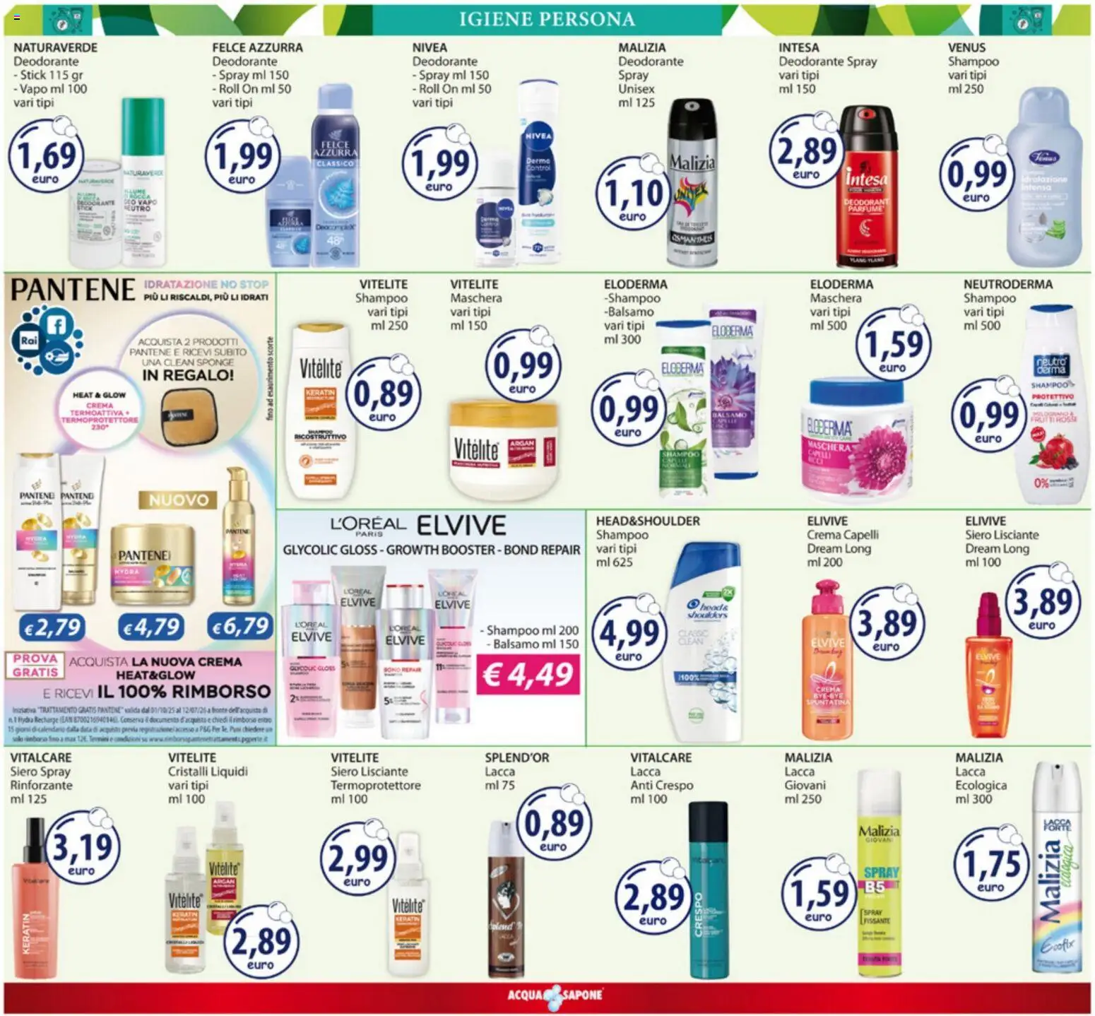 Volantino Acqua e Sapone del 01.12.2025 | Pagina: 7 | Prodotti: Shampoo, Crema, Deodorante, Data
