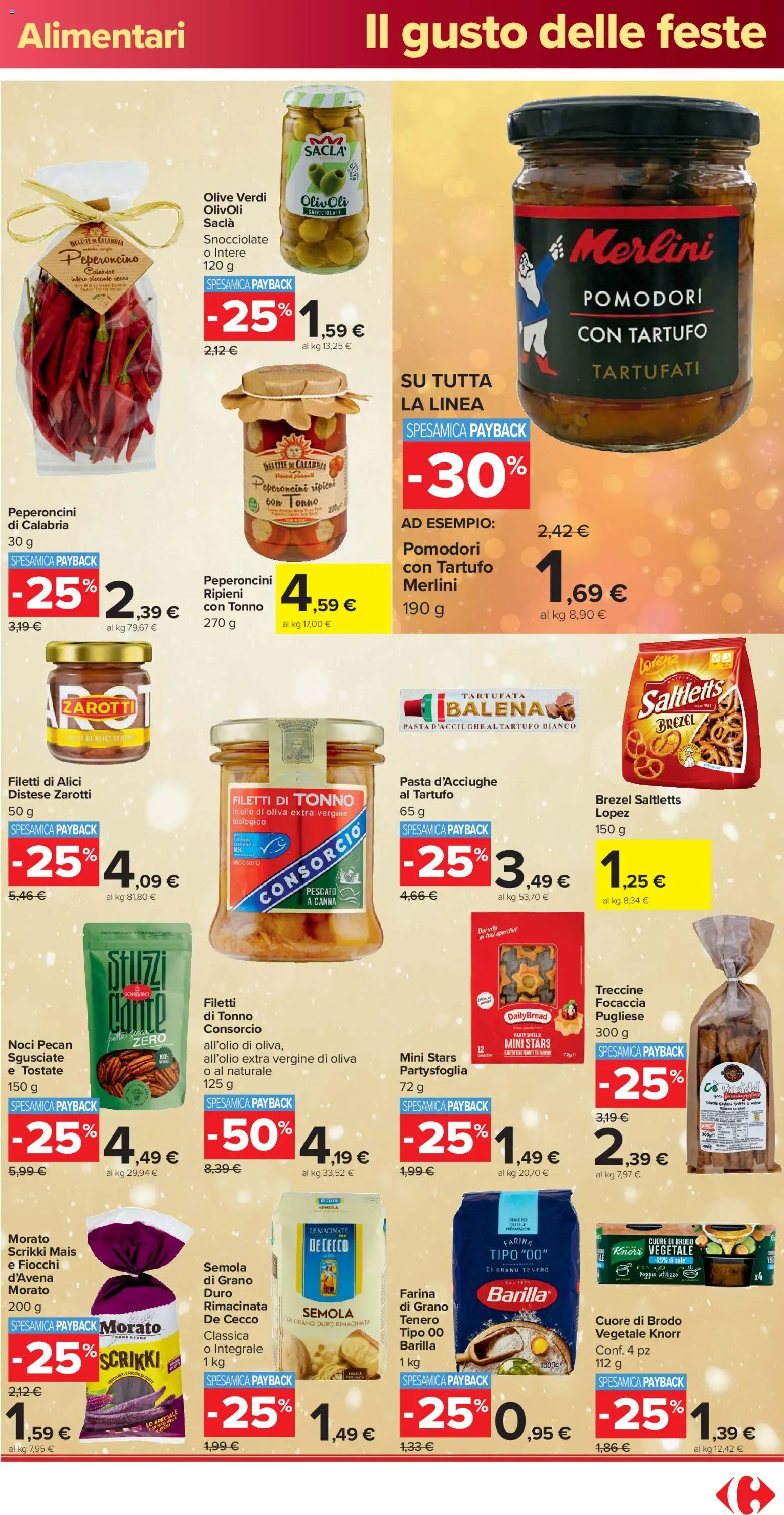 Volantino Carrefour del 16.12.2025 | Pagina: 25 | Prodotti: Olio, Pasta, Tonno, Olio di Oliva