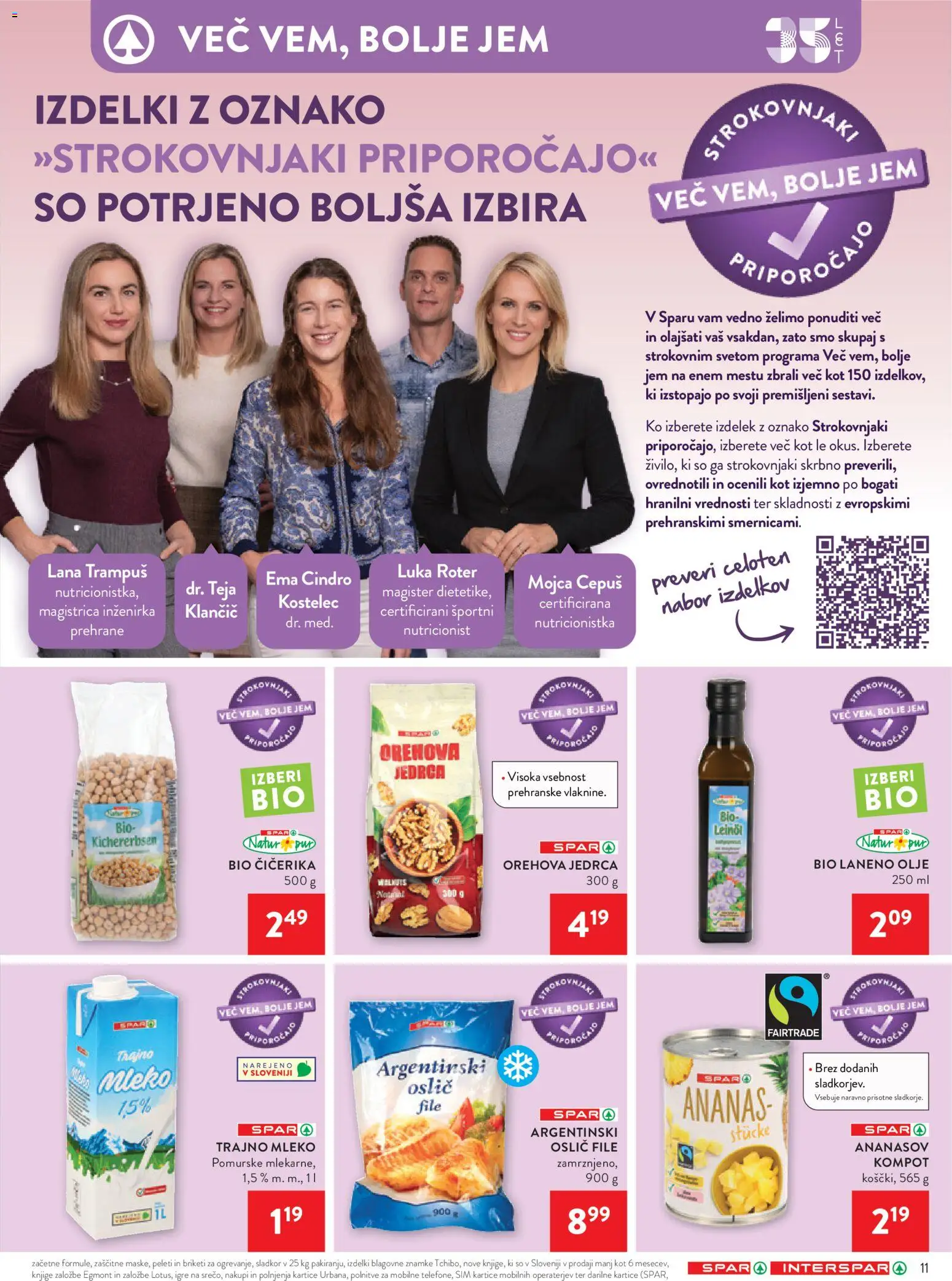 Novi Spar katalog ponudbe – veljaven od 18.02.2026 | Stran: 13 | Izdelki: Oslič, Mleko, Olje, Sladkor