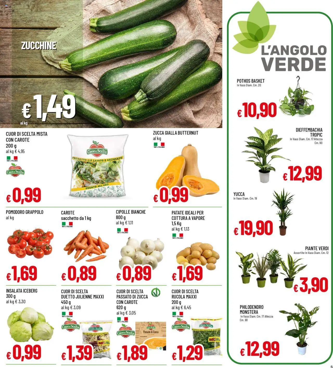 Volantino Famila del 28.08.2025 | Pagina: 5 | Prodotti: Patate, Cipolle, Carote, Vaso
