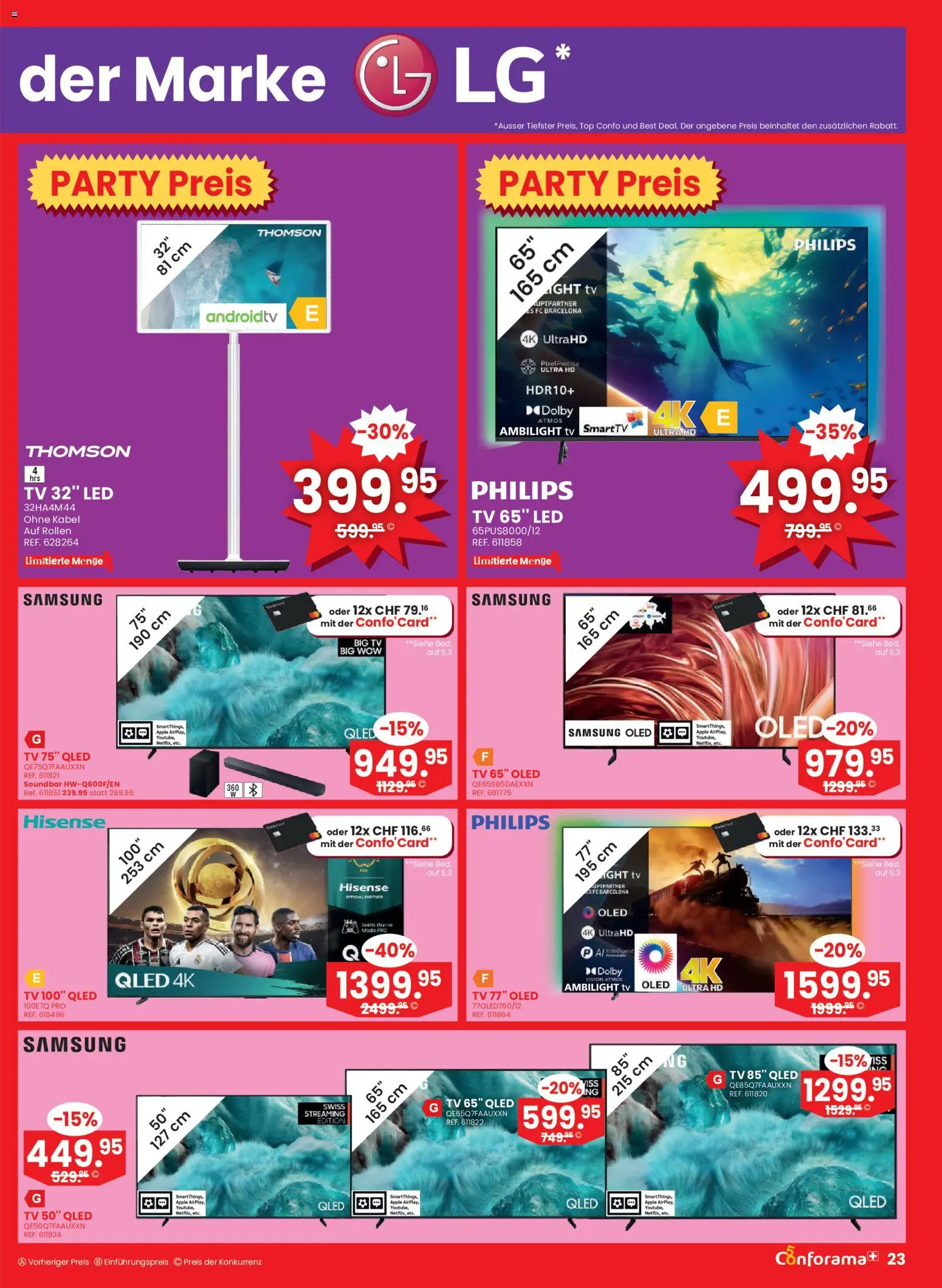 Conforama aktionen – gültig ab 25.03.2026 | Seite: 23 | Produkte: TV, Top, Kabel, Apple