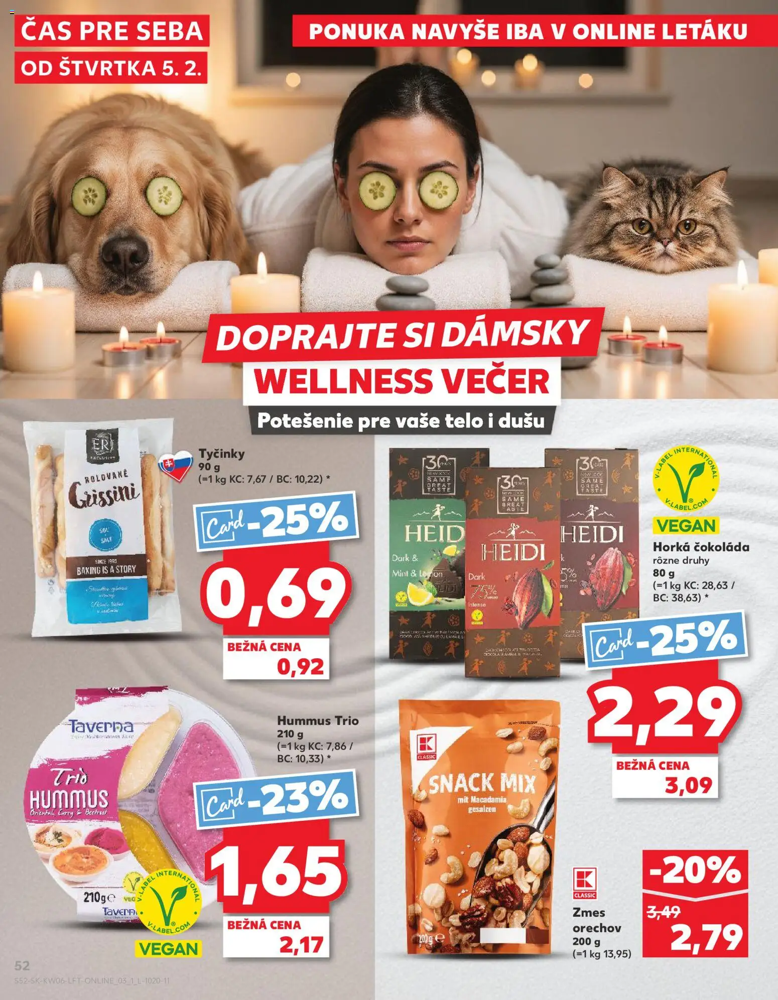 Kaufland SK akciós ujság - amely érvényes a következő dátumtól: 05.02.2026 | Oldal: 52 | Termékek: Grissini, Vegán